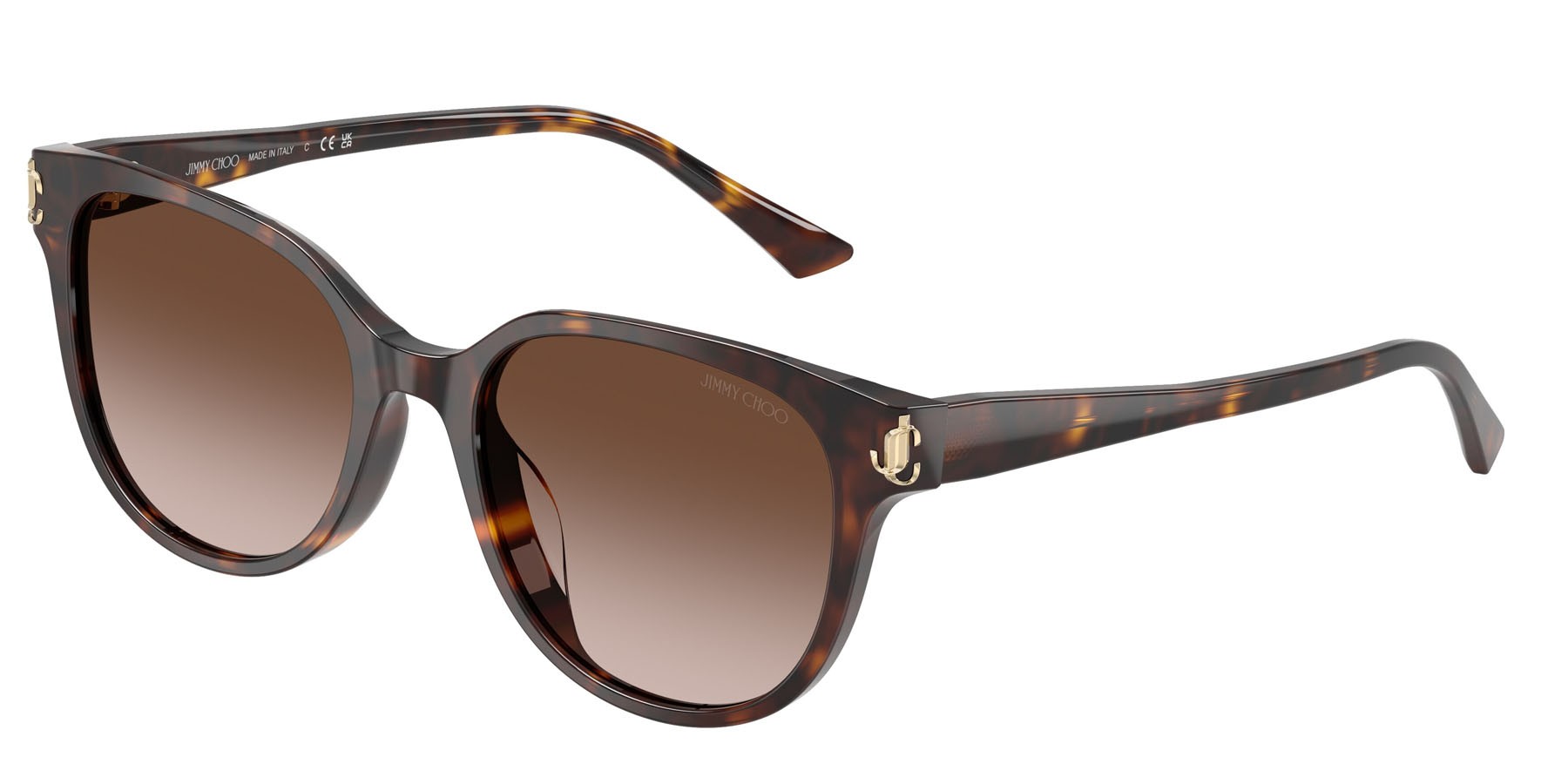 Occhiali da sole Jimmy Choo JC 5057D (500213) colore havana forma pantos lenti marrone sfumato