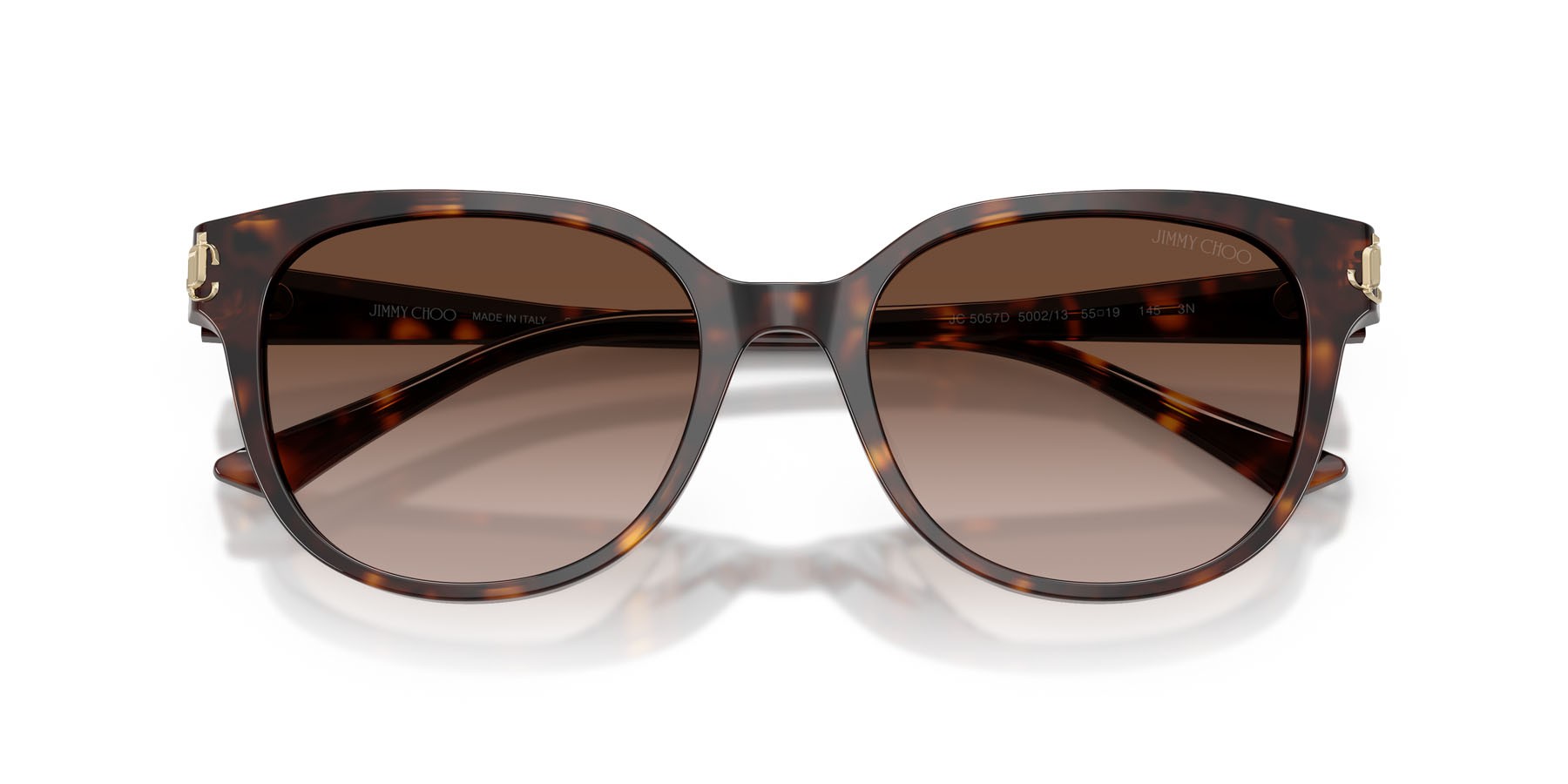 Occhiali da sole Jimmy Choo JC 5057D (500213) colore havana forma pantos lenti marrone sfumato