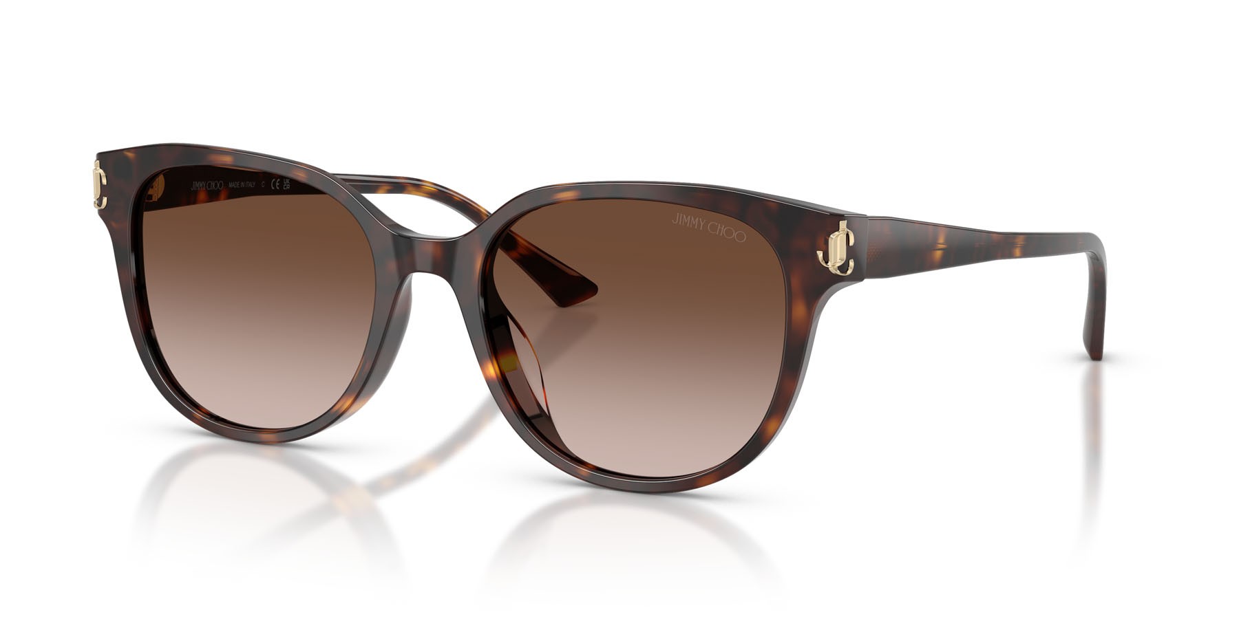 Occhiali da sole Jimmy Choo JC 5057D (500213) colore havana forma pantos lenti marrone sfumato