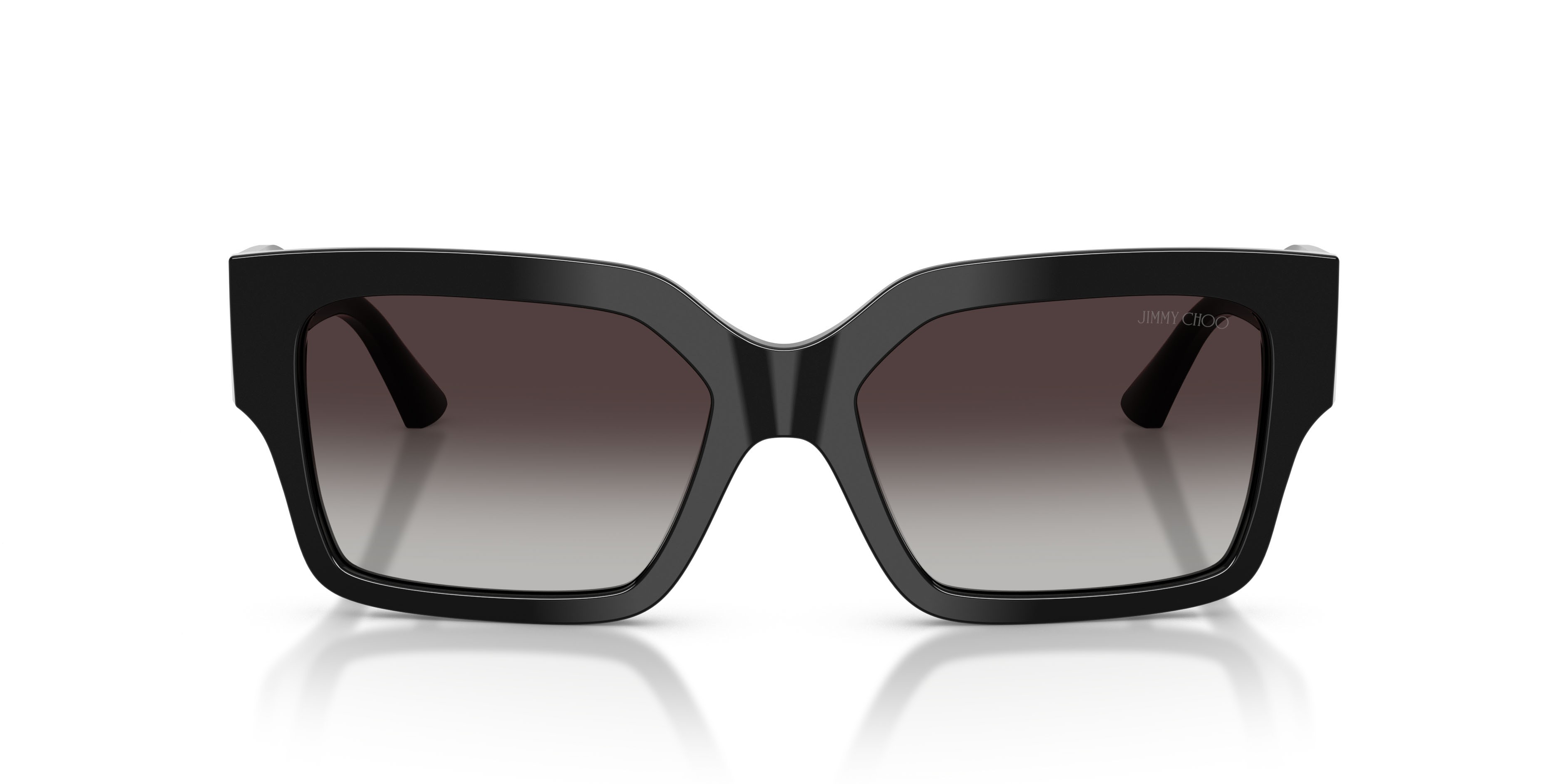 Sunglasses Jimmy Choo JC 5058JU (50008G) color nero shape rectangle lenses sfumato grigio