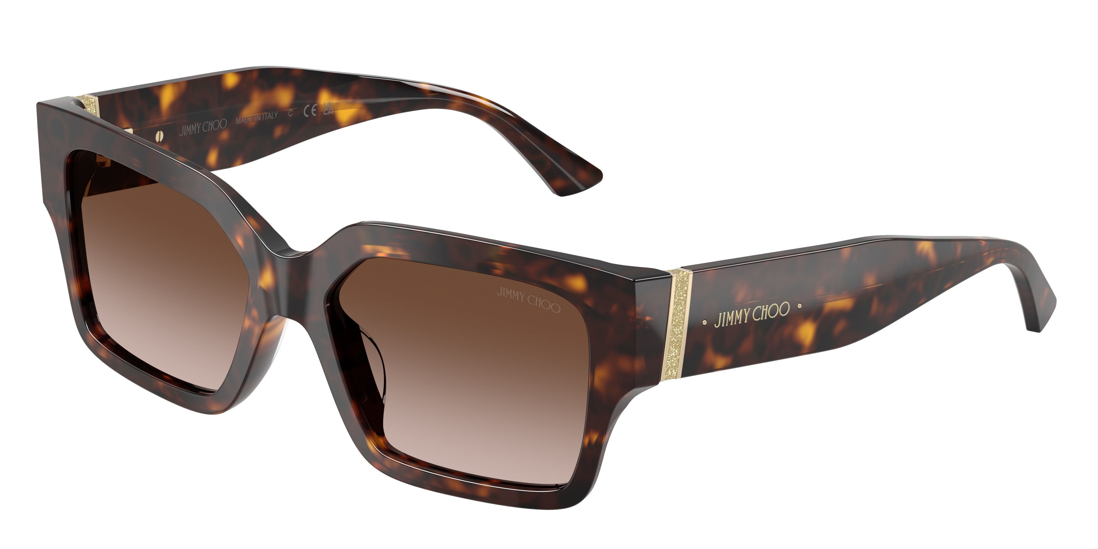 Sunglasses Jimmy Choo JC 5058JU (500213) color havana shape rectangle lenses marrone sfumato