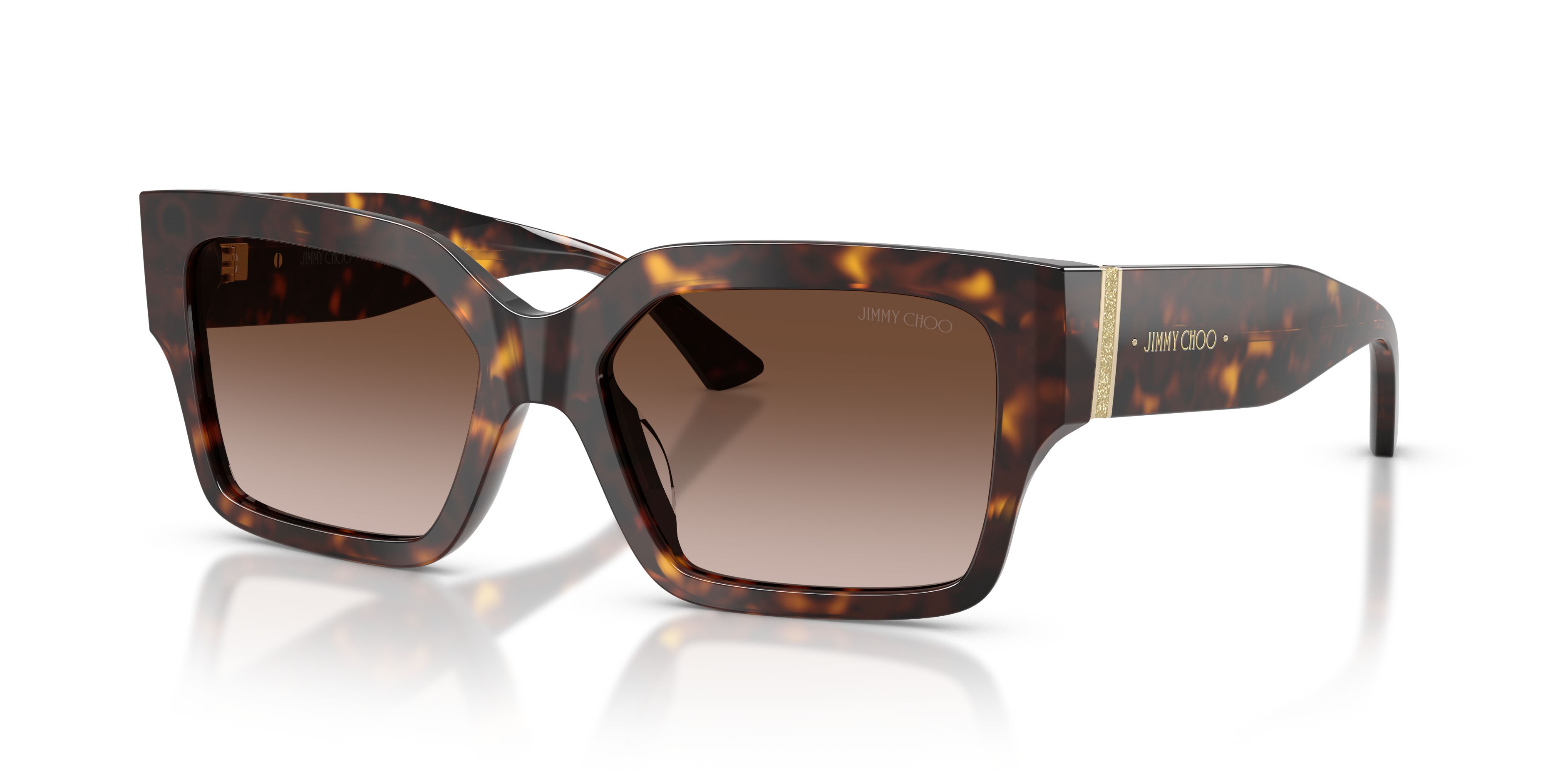 Sunglasses Jimmy Choo JC 5058JU (500213) color havana shape rectangle lenses marrone sfumato