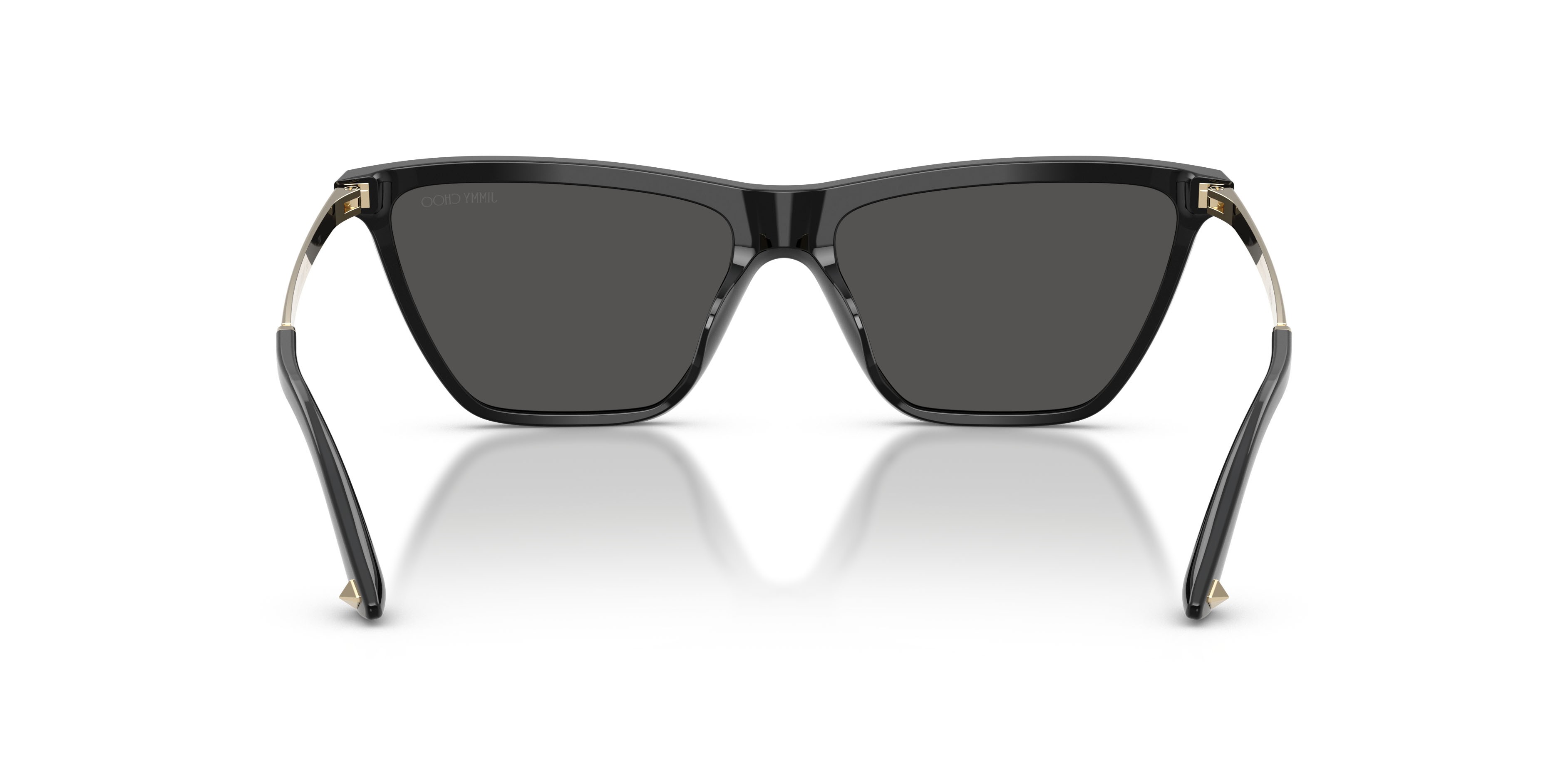 Occhiali da sole Jimmy Choo JC 5059U (500087) colore nero forma cat eye lenti grigio scuro