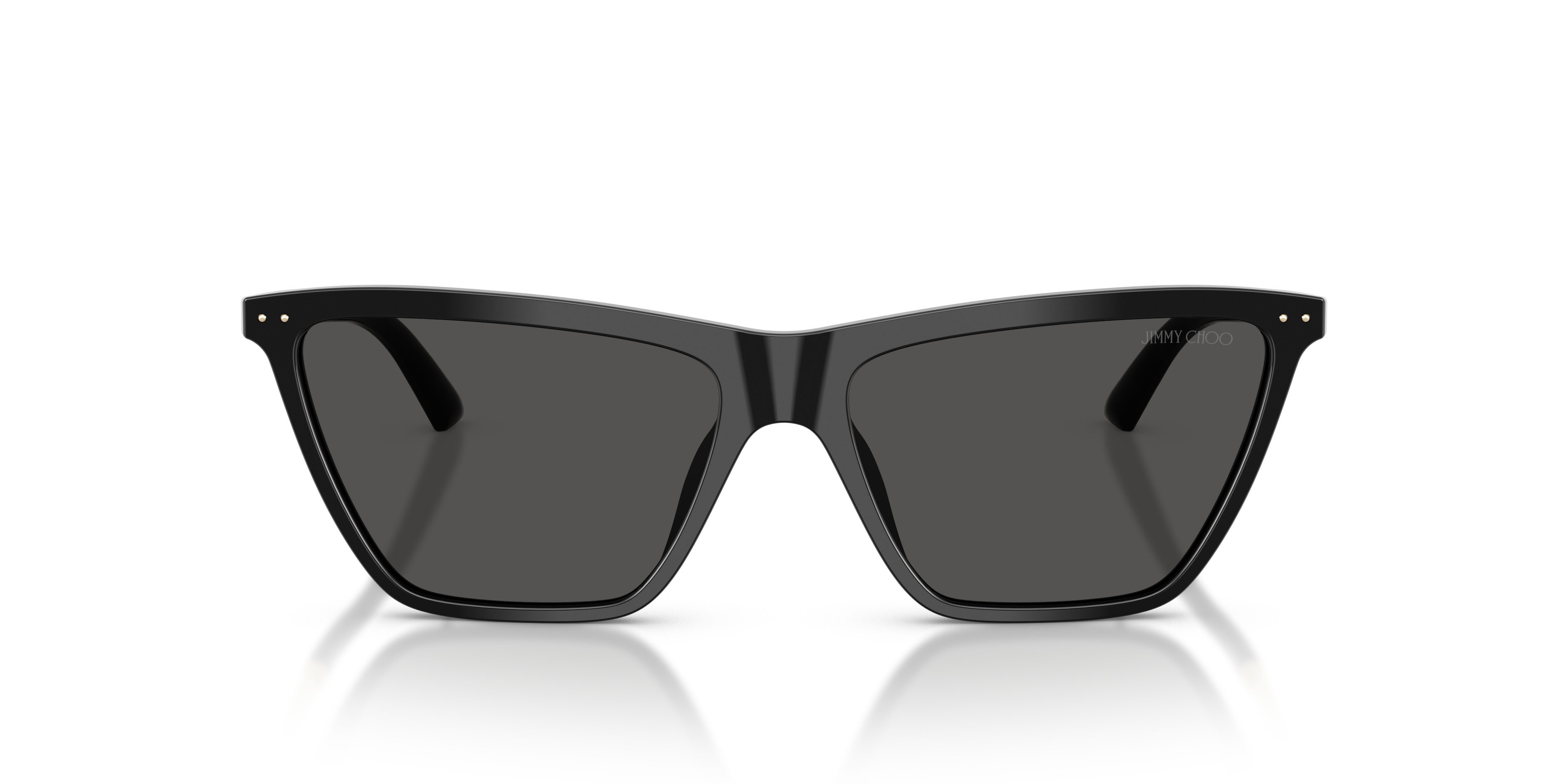 Occhiali da sole Jimmy Choo JC 5059U (500087) colore nero forma cat eye lenti grigio scuro