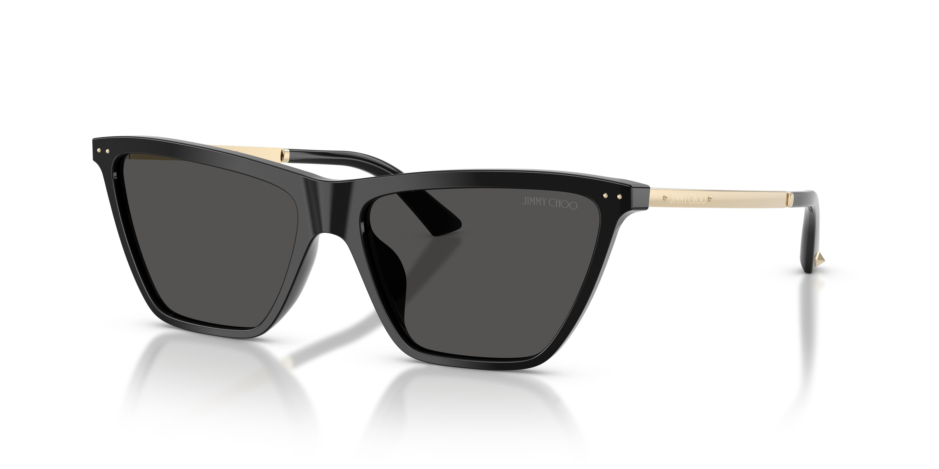 Occhiali da sole Jimmy Choo JC 5059U (500087) colore nero forma cat eye lenti grigio scuro