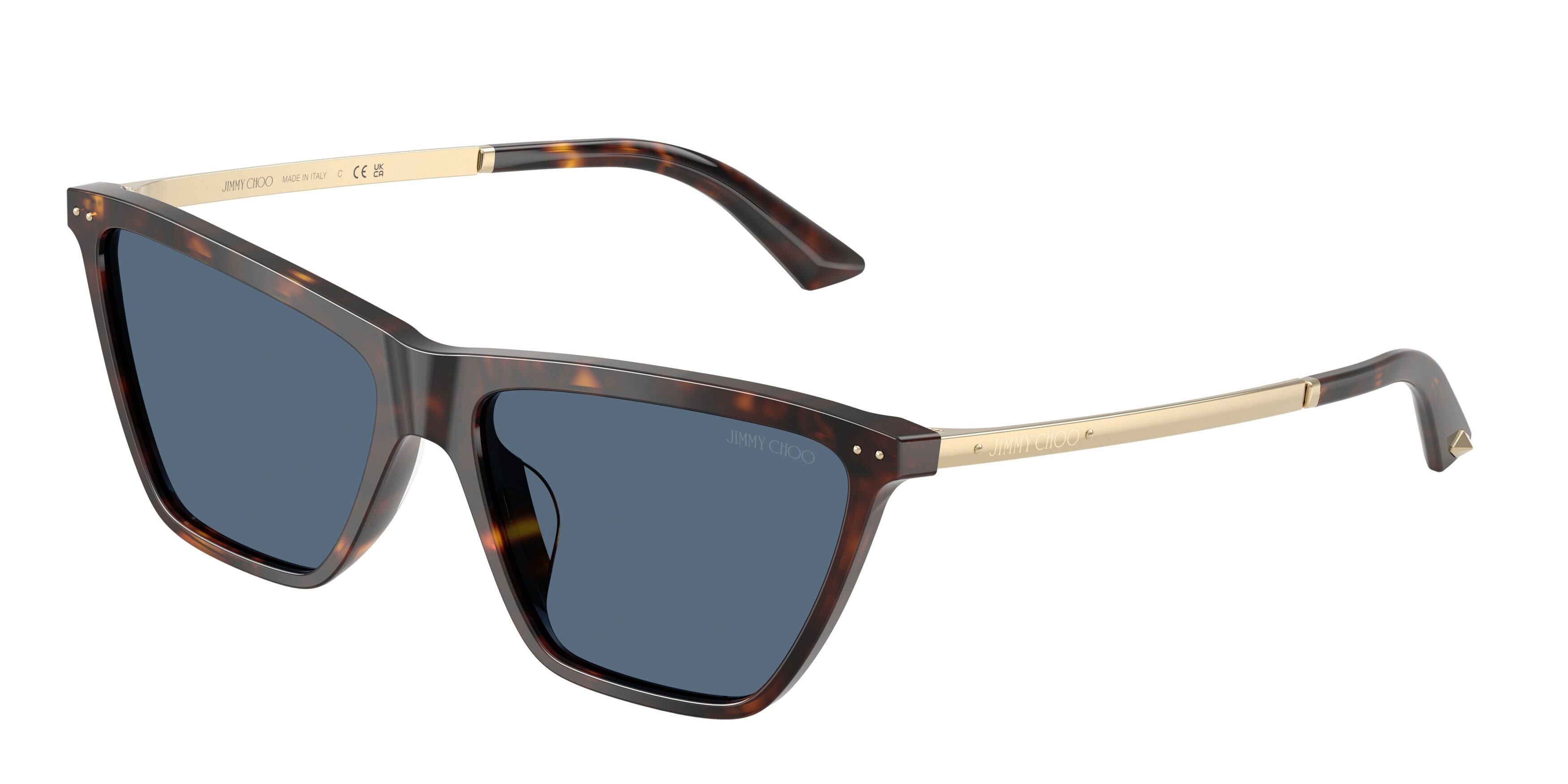 Sunglasses Jimmy Choo JC 5059U (500280) color havana shape cat eye lenses blu scuro