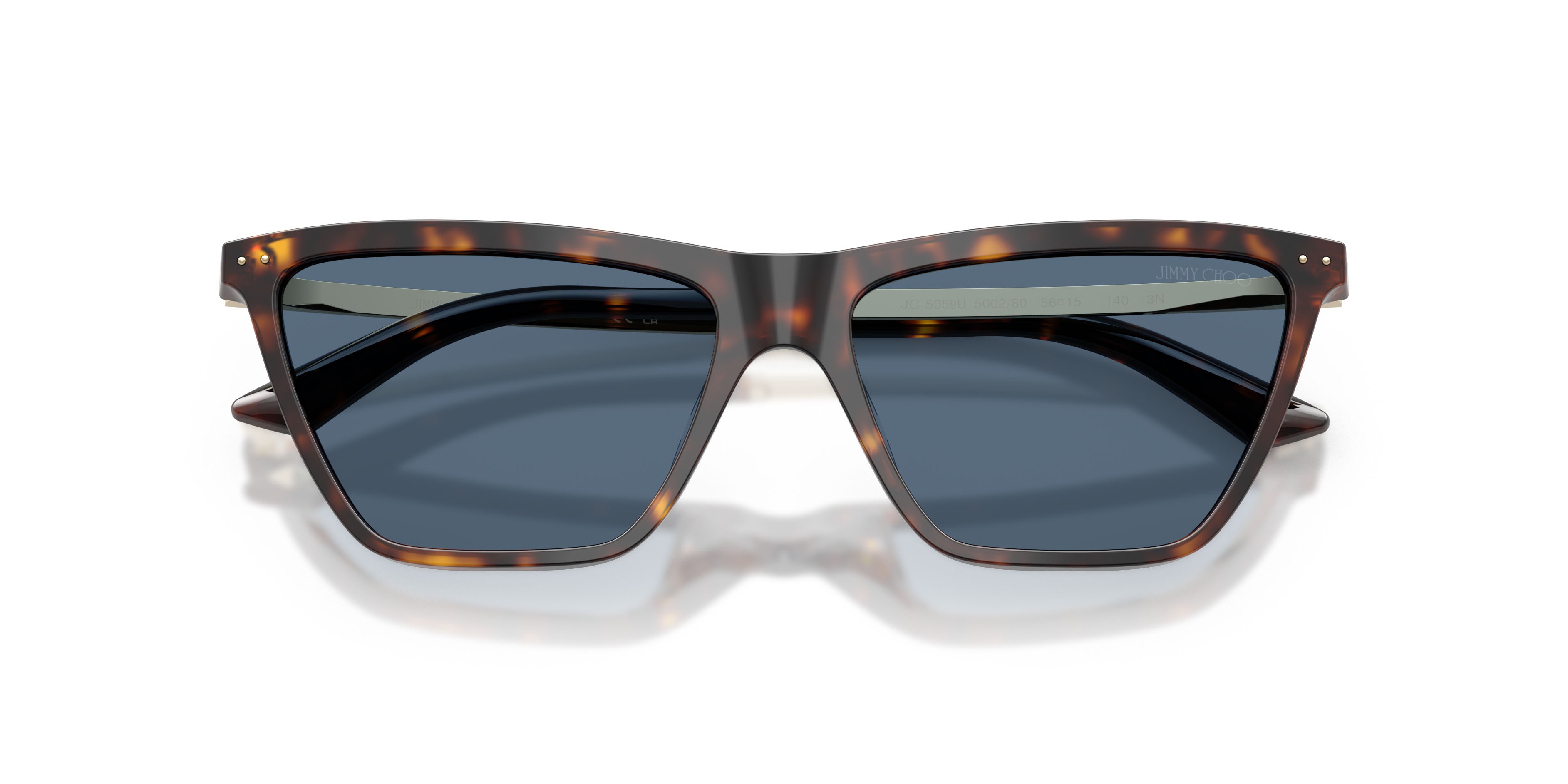 Sunglasses Jimmy Choo JC 5059U (500280) color havana shape cat eye lenses blu scuro