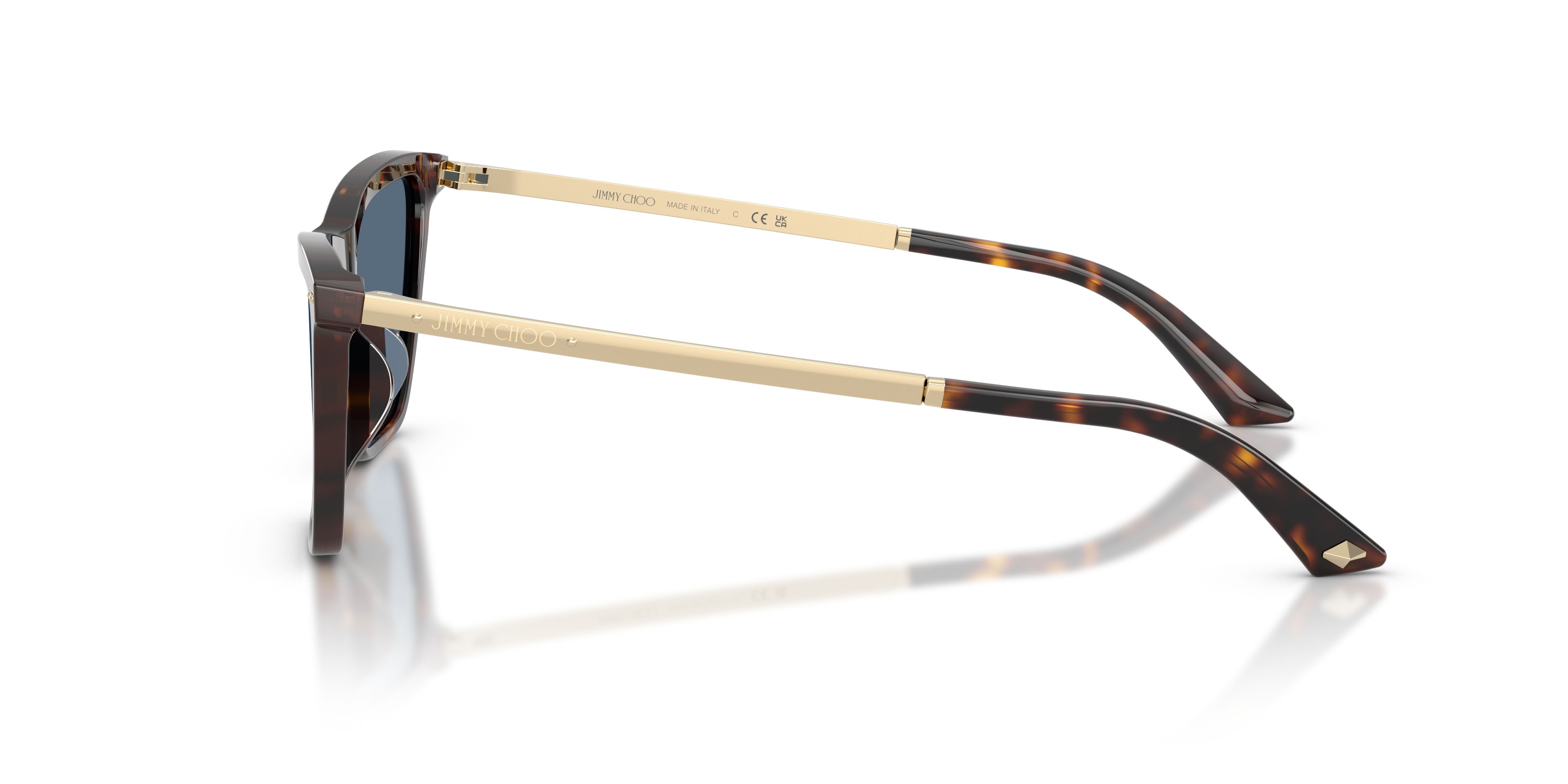 Sunglasses Jimmy Choo JC 5059U (500280) color havana shape cat eye lenses blu scuro