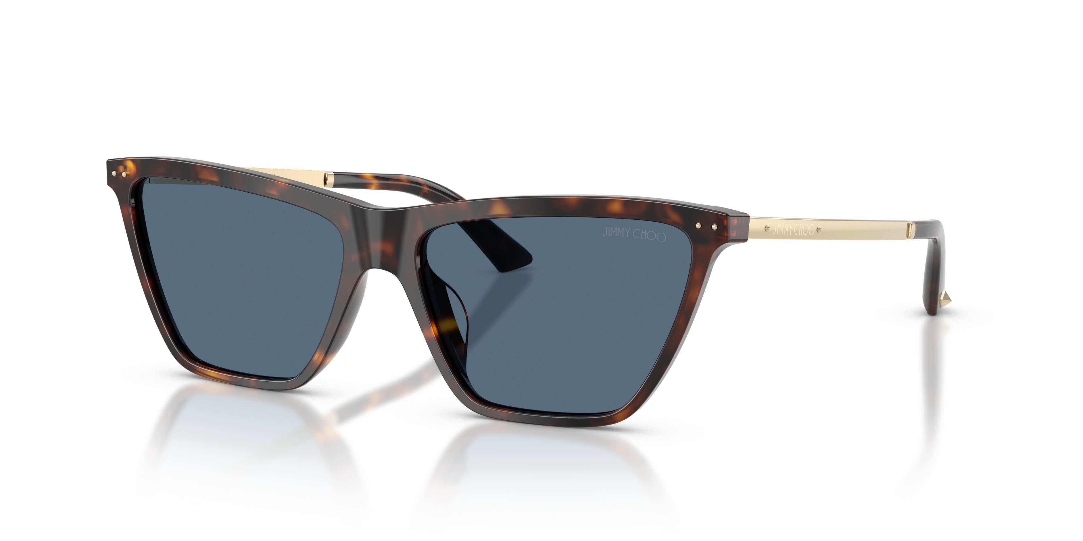 Sunglasses Jimmy Choo JC 5059U (500280) color havana shape cat eye lenses blu scuro