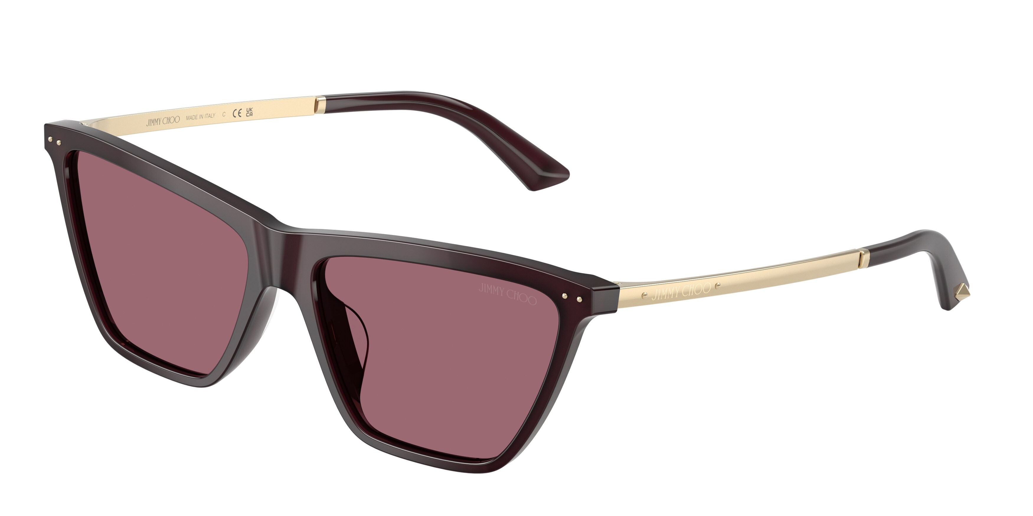 Sunglasses Jimmy Choo JC 5059U (50861A) color prugna opalino shape cat eye lenses viola