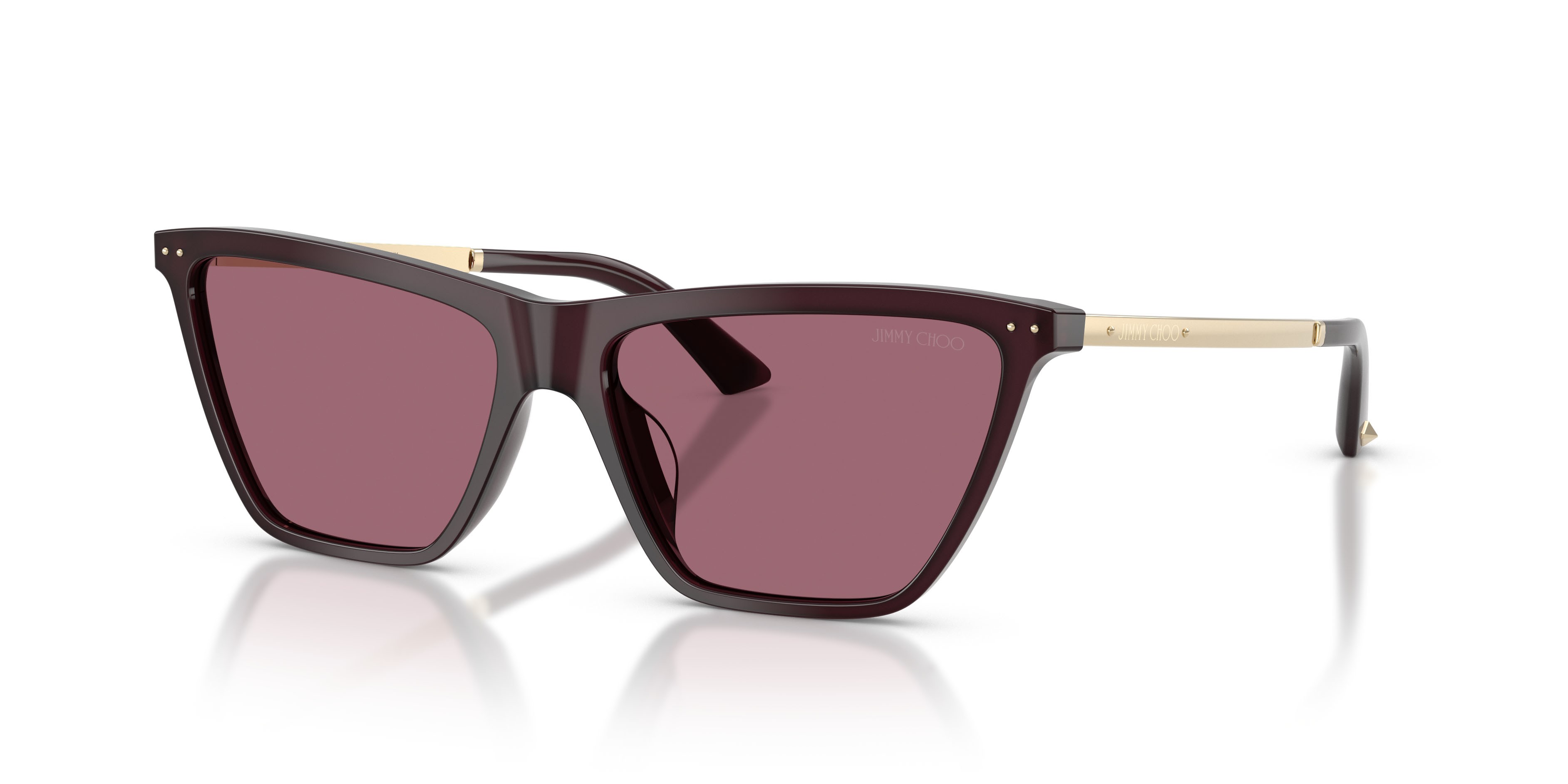 Sunglasses Jimmy Choo JC 5059U (50861A) color prugna opalino shape cat eye lenses viola