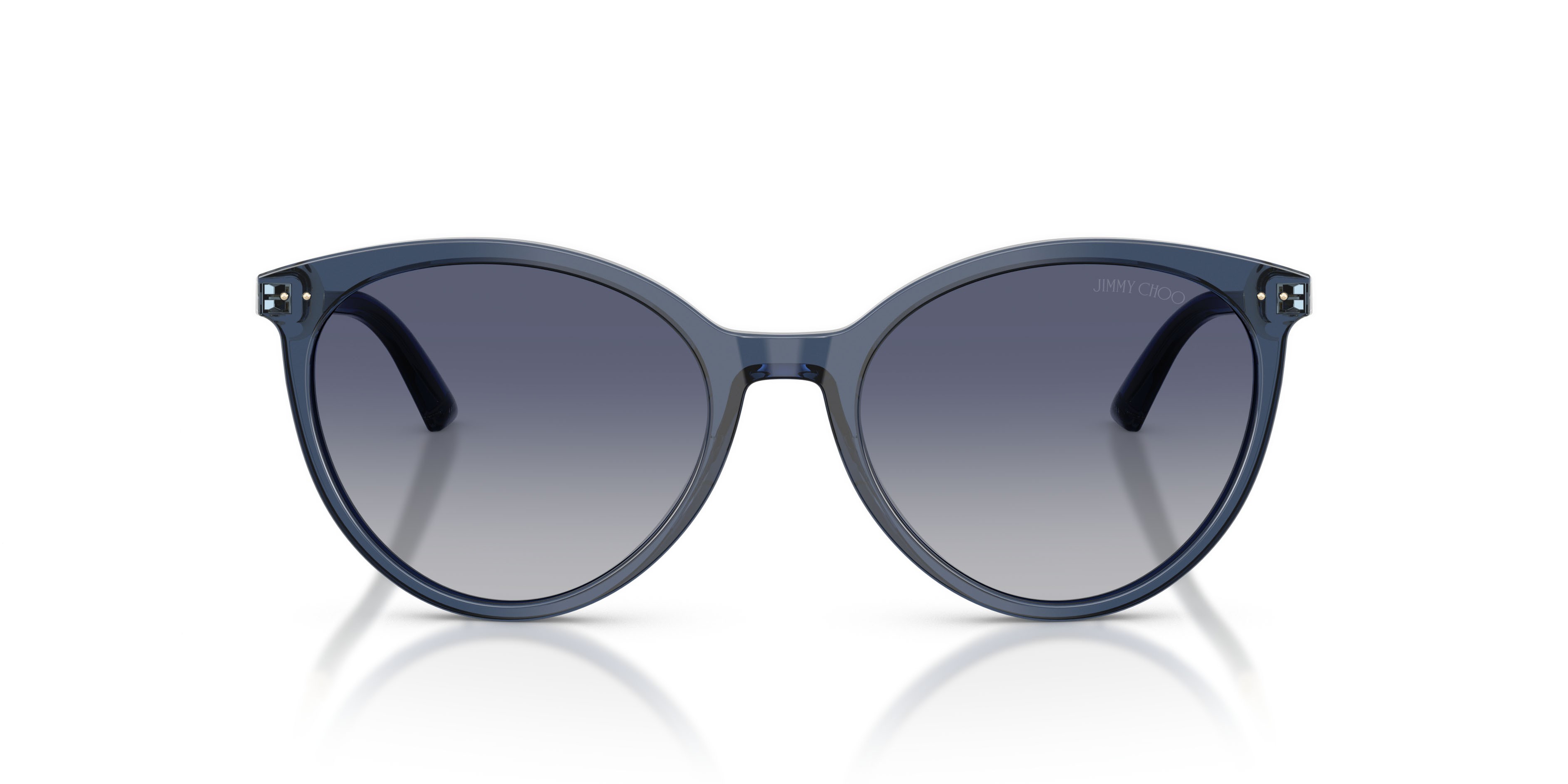 Occhiali da sole Jimmy Choo JC 5060 (50354L) colore blu navy forma pantos lenti grigio chiaro sfumato blu scuro