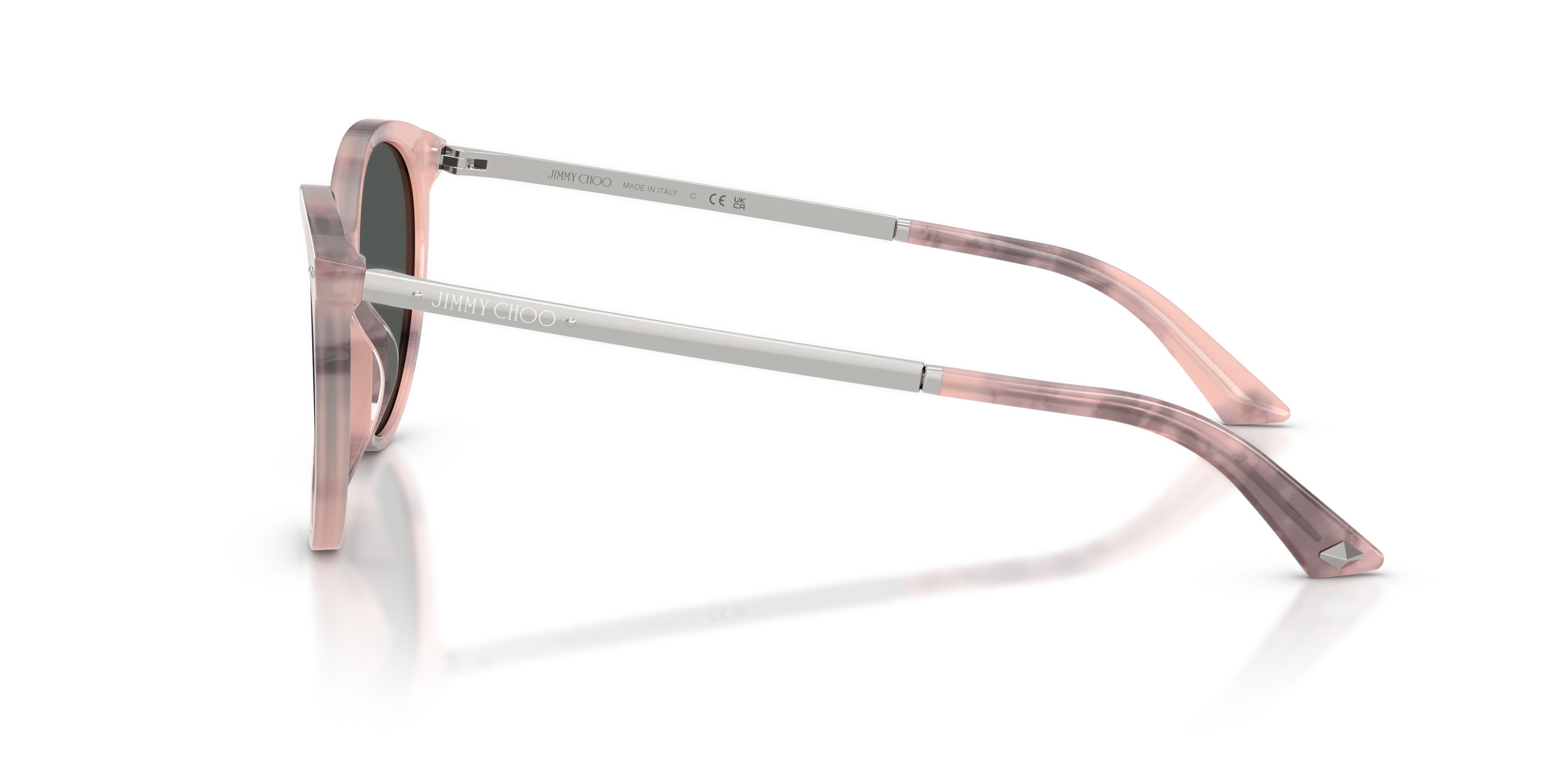 Occhiali da sole Jimmy Choo JC 5060 (509887) colore havana rosa forma pantos lenti grigio scuro