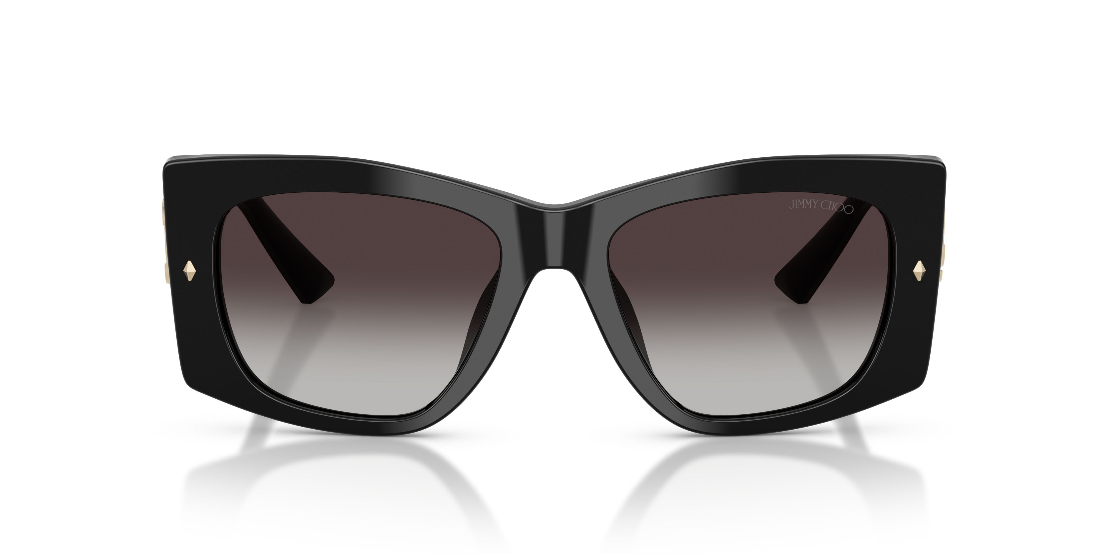Occhiali da sole Jimmy Choo JC 5061U (50008G) colore nero forma farfalla lenti sfumato grigio