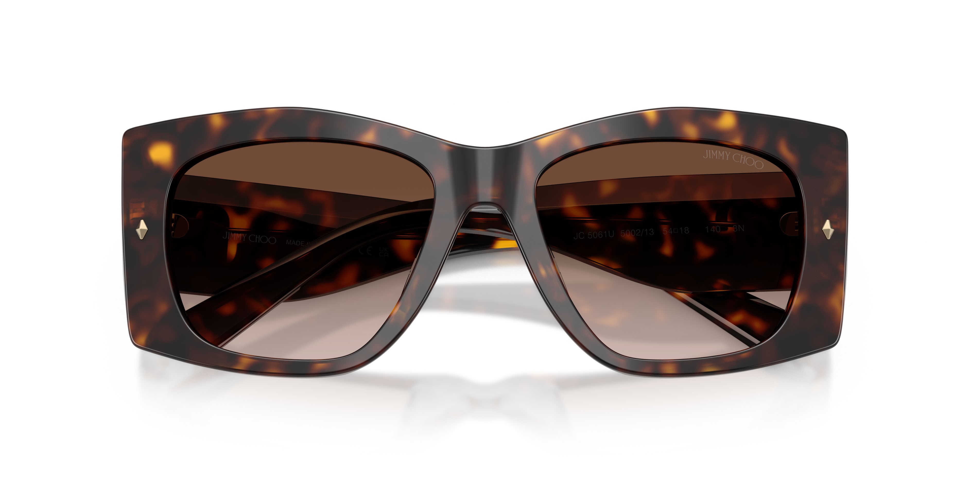 Sunglasses Jimmy Choo JC 5061U (500213) color havana shape butterfly lenses marrone sfumato