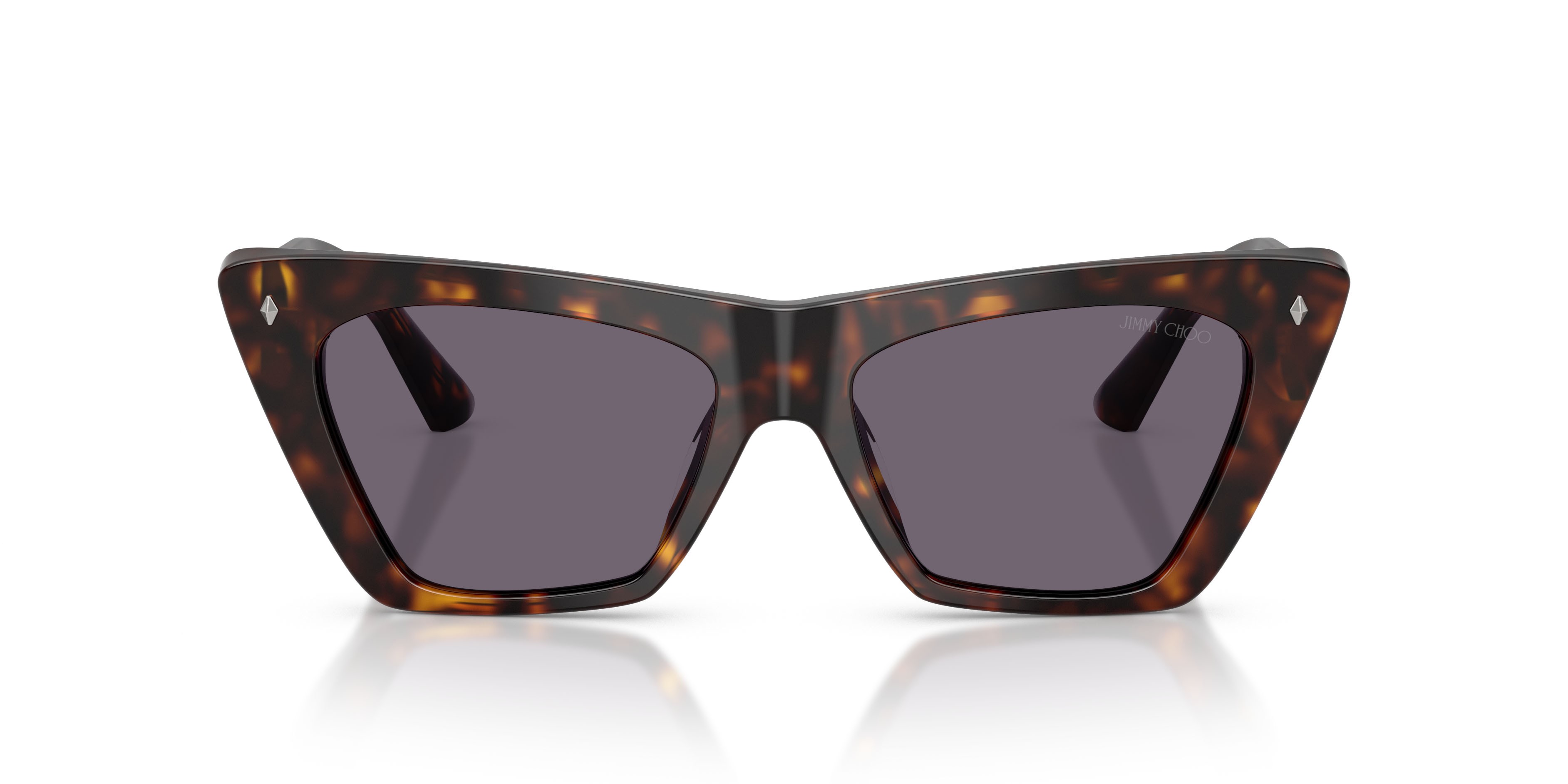 Occhiali da sole Jimmy Choo JC 5062U (50021A) colore havana forma cat eye lenti viola