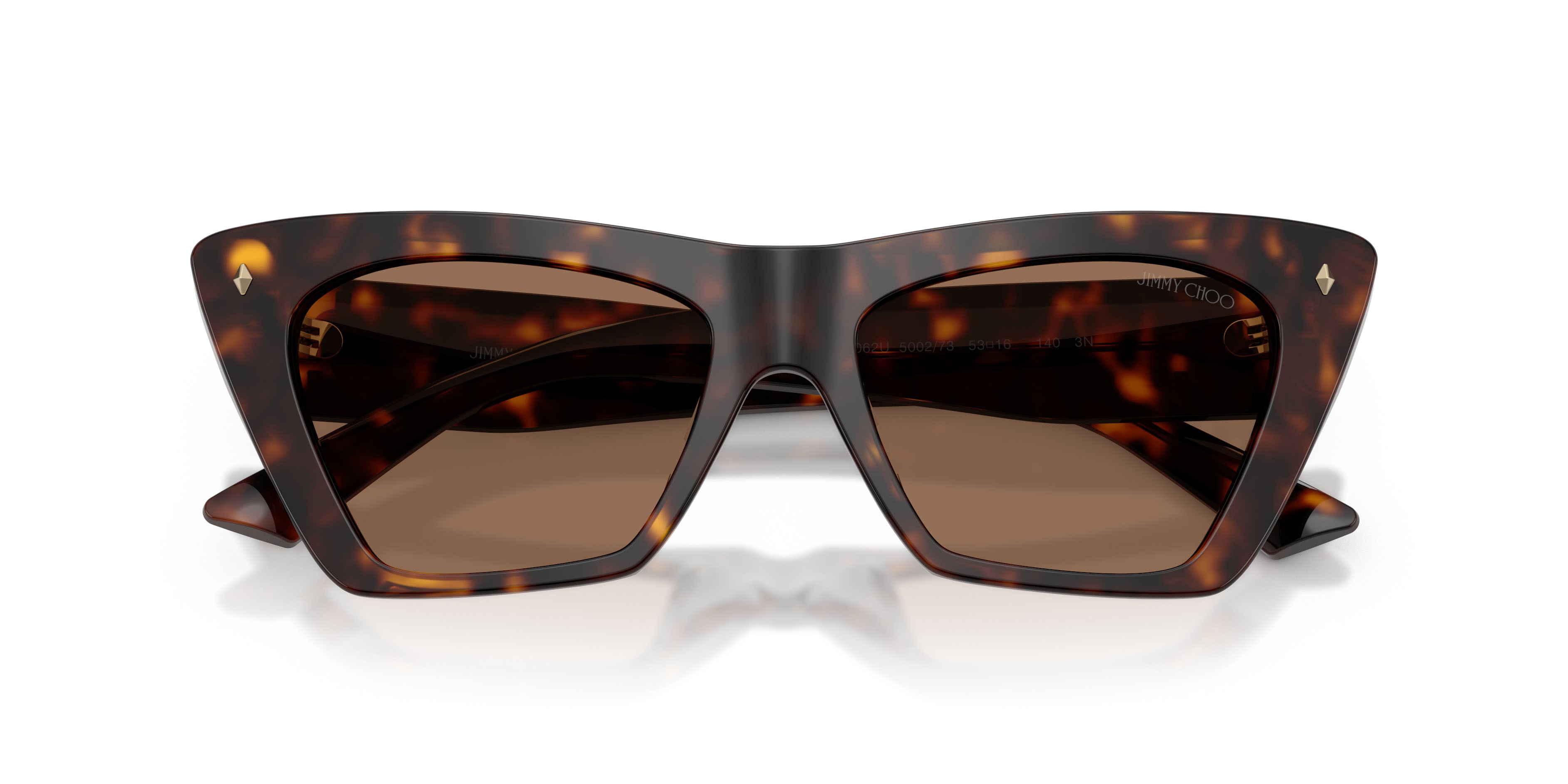 Sunglasses Jimmy Choo JC 5062U (500273) color havana shape cat eye lenses marrone scuro