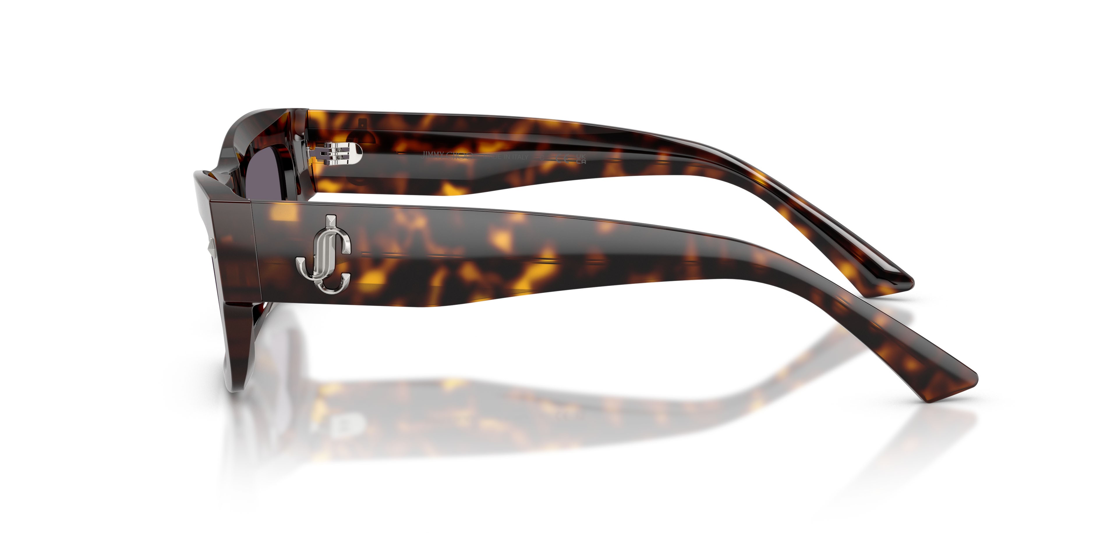 Occhiali da sole Jimmy Choo JC 5063U (50021A) colore havana forma rettangolare lenti viola