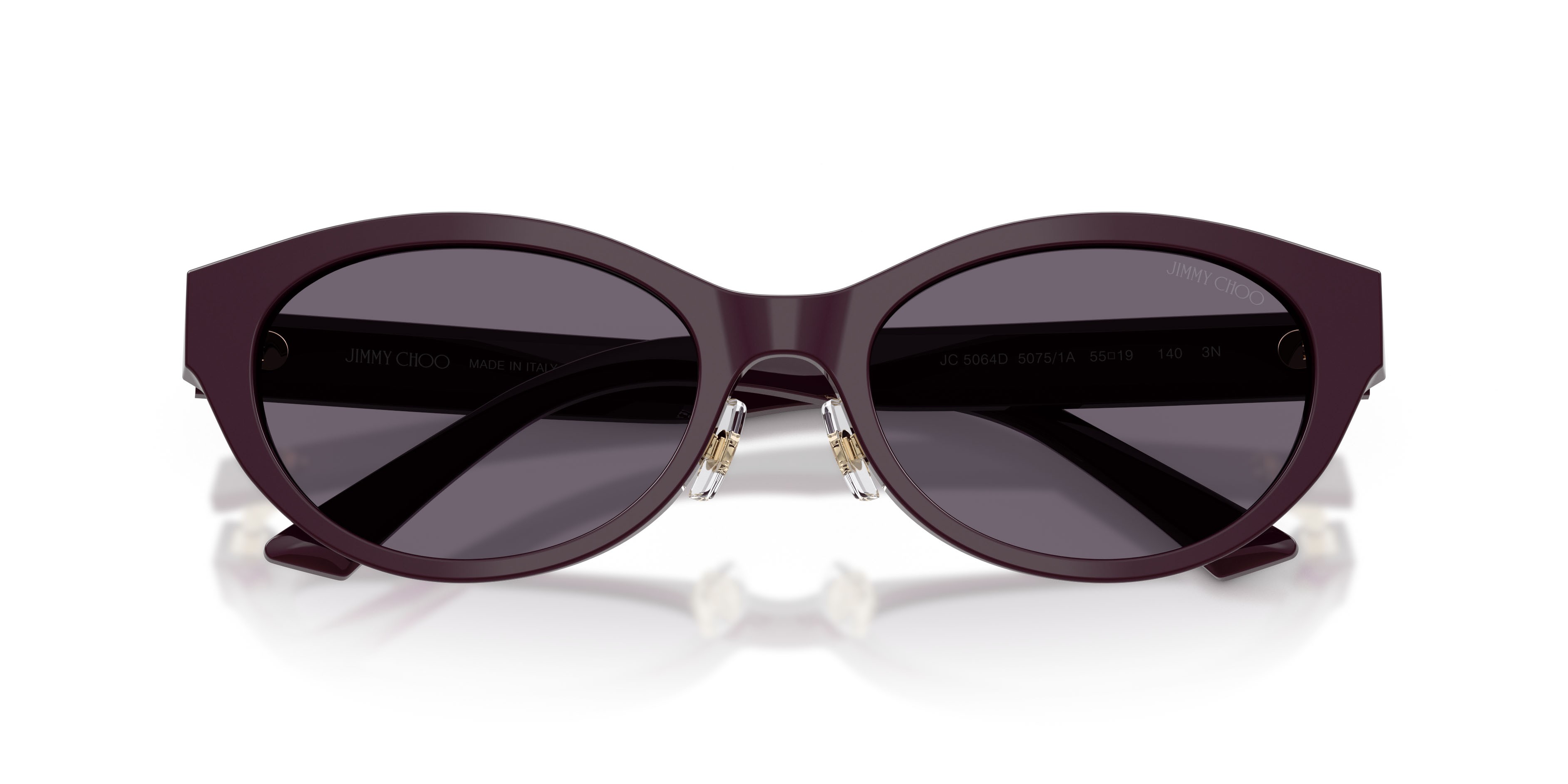 Sunglasses Jimmy Choo JC 5064D (50751A) color prugna shape oval lenses viola