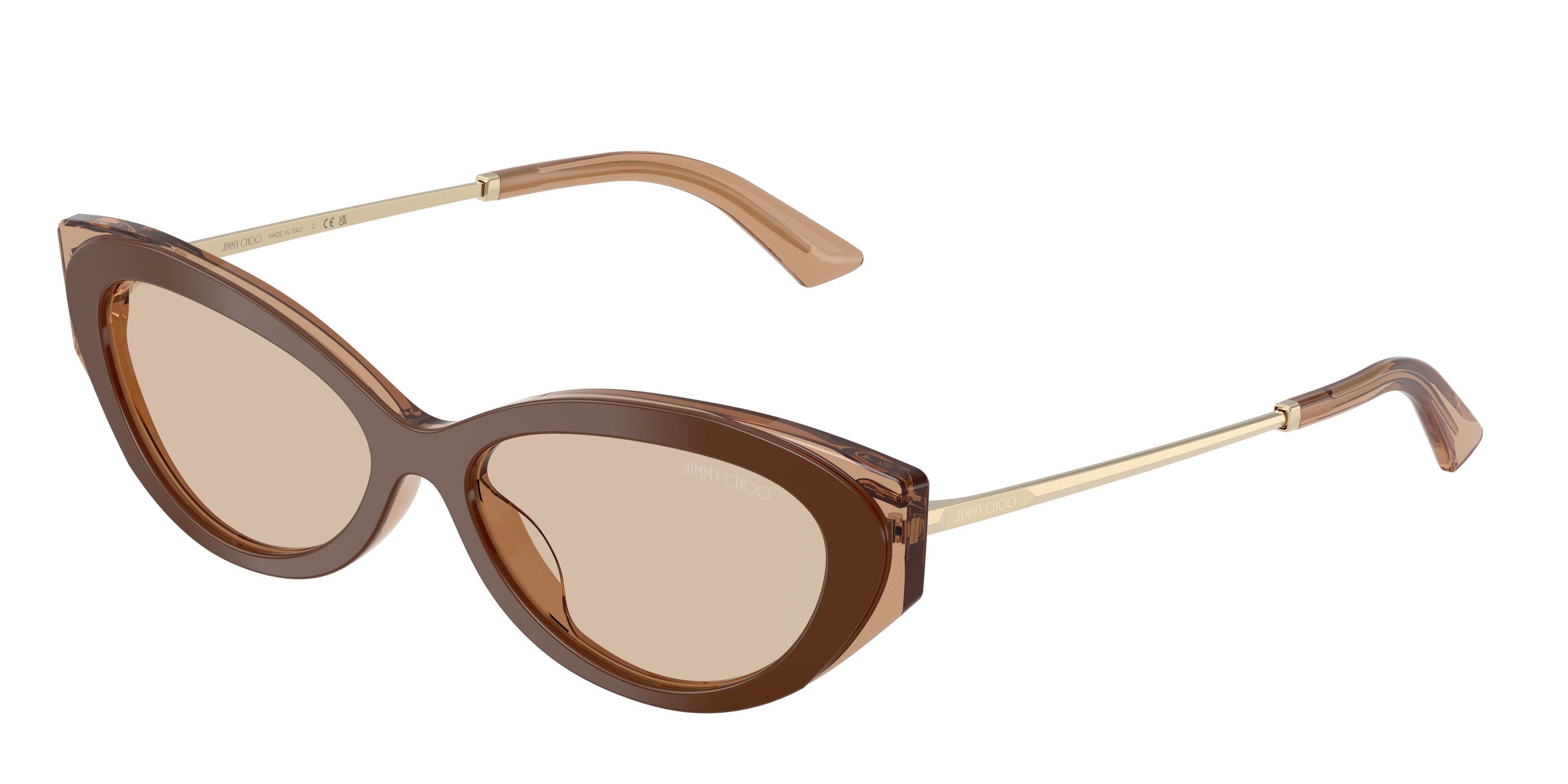 Occhiali da sole Jimmy Choo JC 5065U (510593) colore marrone/tanno forma cat eye lenti marrone chiaro