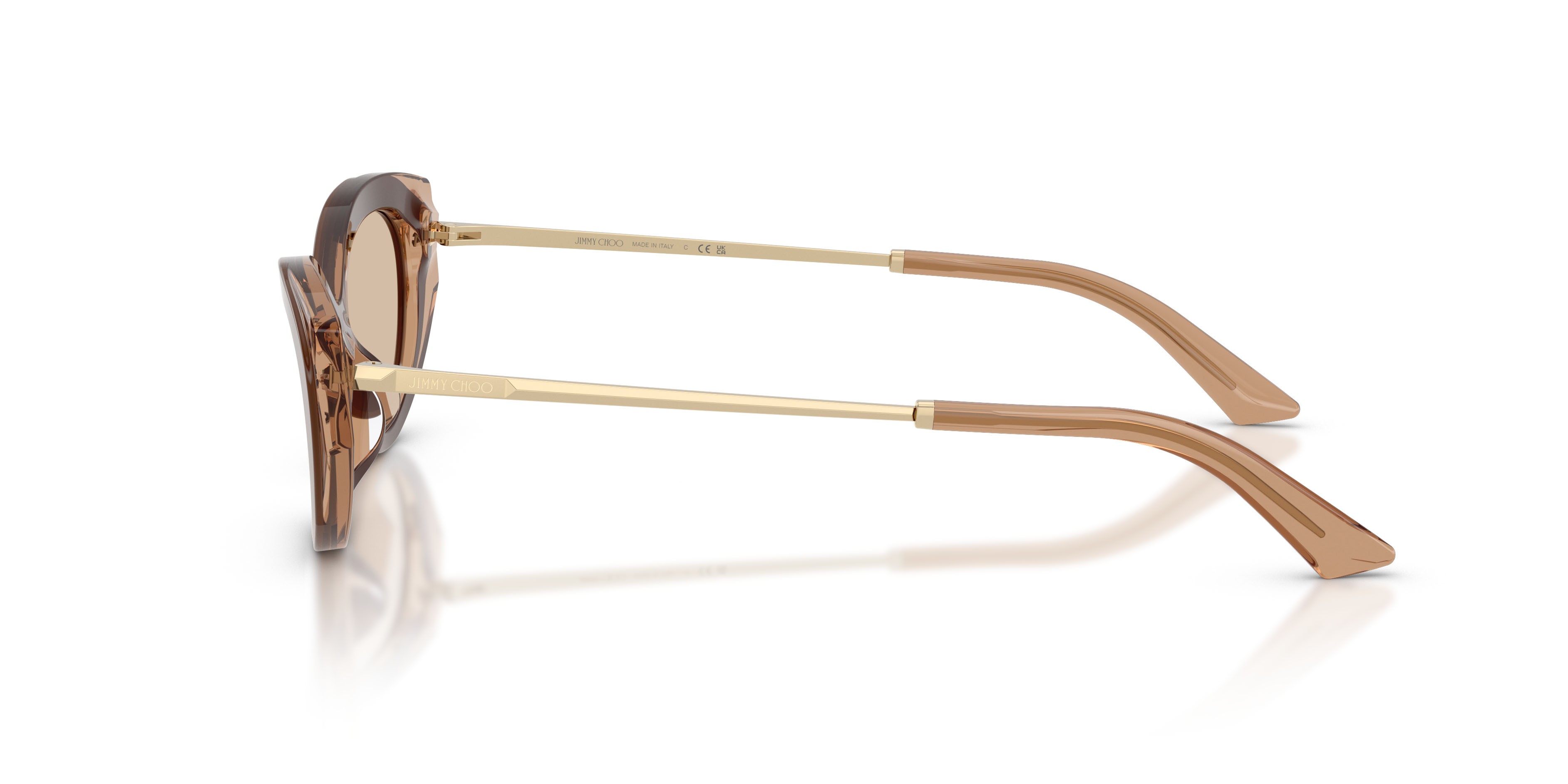 Occhiali da sole Jimmy Choo JC 5065U (510593) colore marrone/tanno forma cat eye lenti marrone chiaro