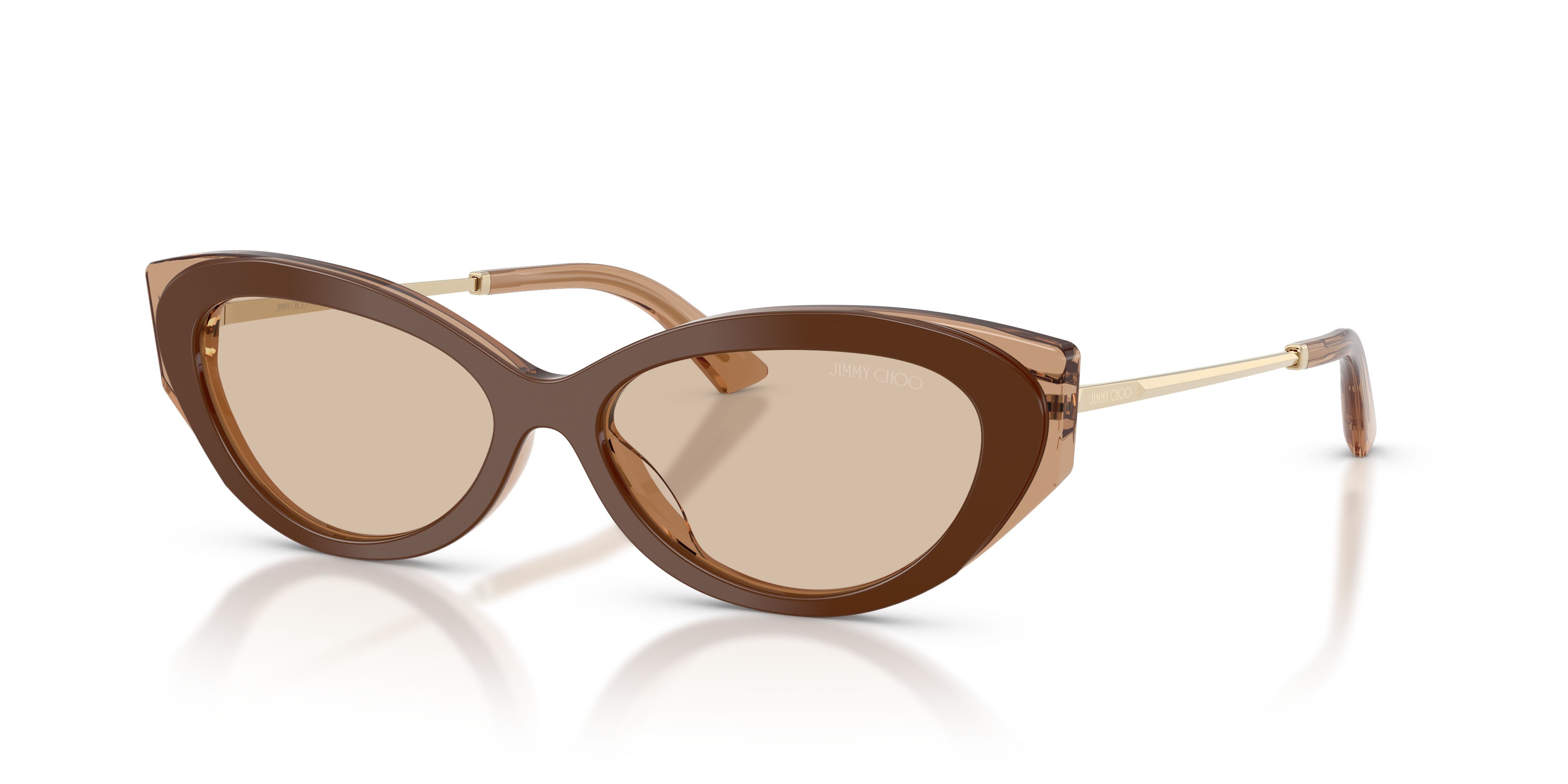 Occhiali da sole Jimmy Choo JC 5065U (510593) colore marrone/tanno forma cat eye lenti marrone chiaro