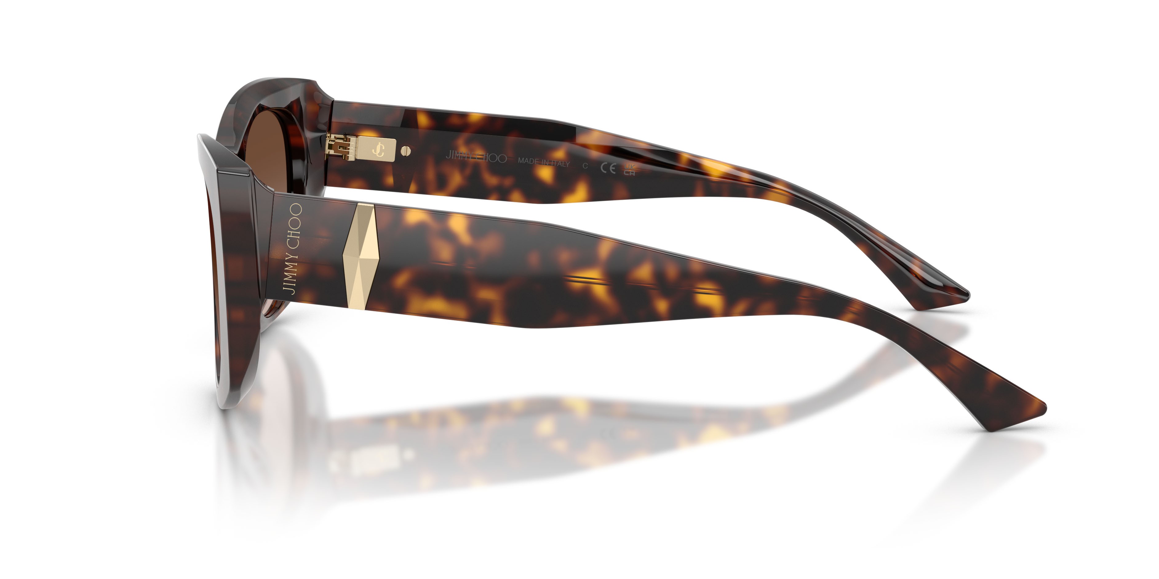 Sunglasses Jimmy Choo JC 5066U (500213) color havana shape butterfly lenses marrone sfumato