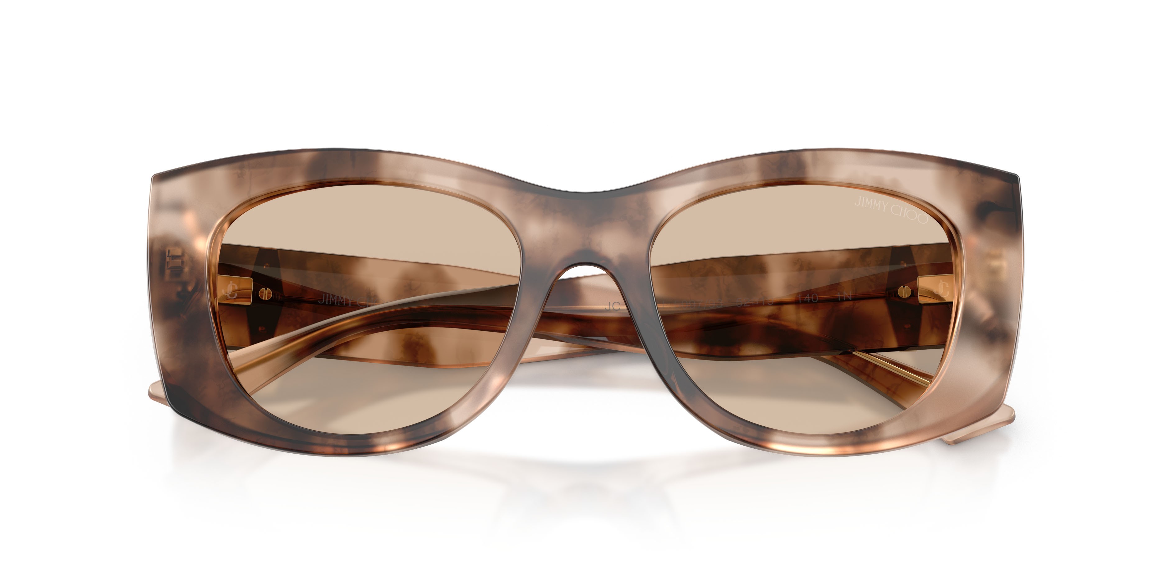 Occhiali da sole Jimmy Choo JC 5066U (509793) colore havana forma farfalla lenti marrone chiaro