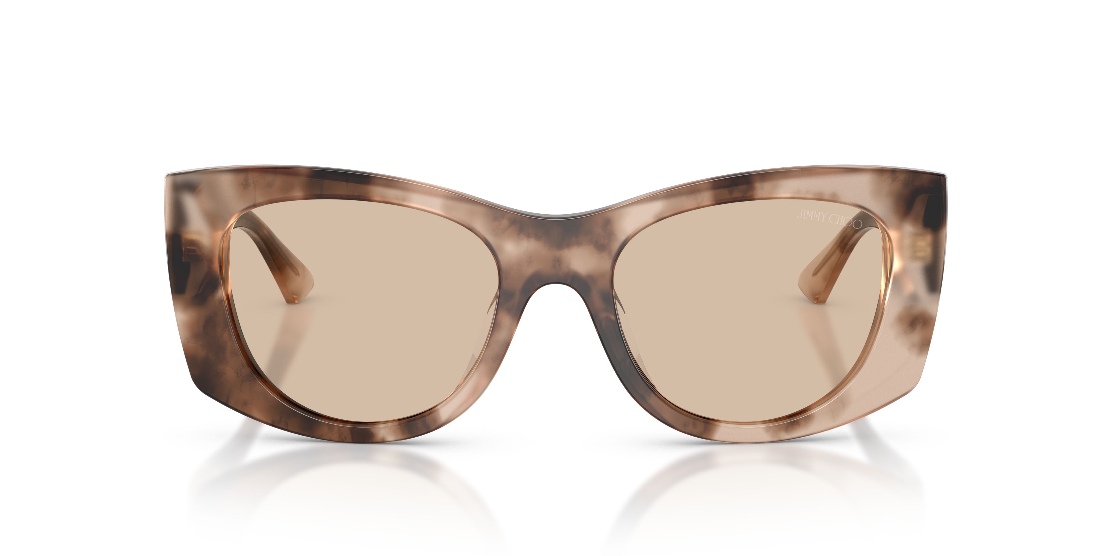 Occhiali da sole Jimmy Choo JC 5066U (509793) colore havana forma farfalla lenti marrone chiaro