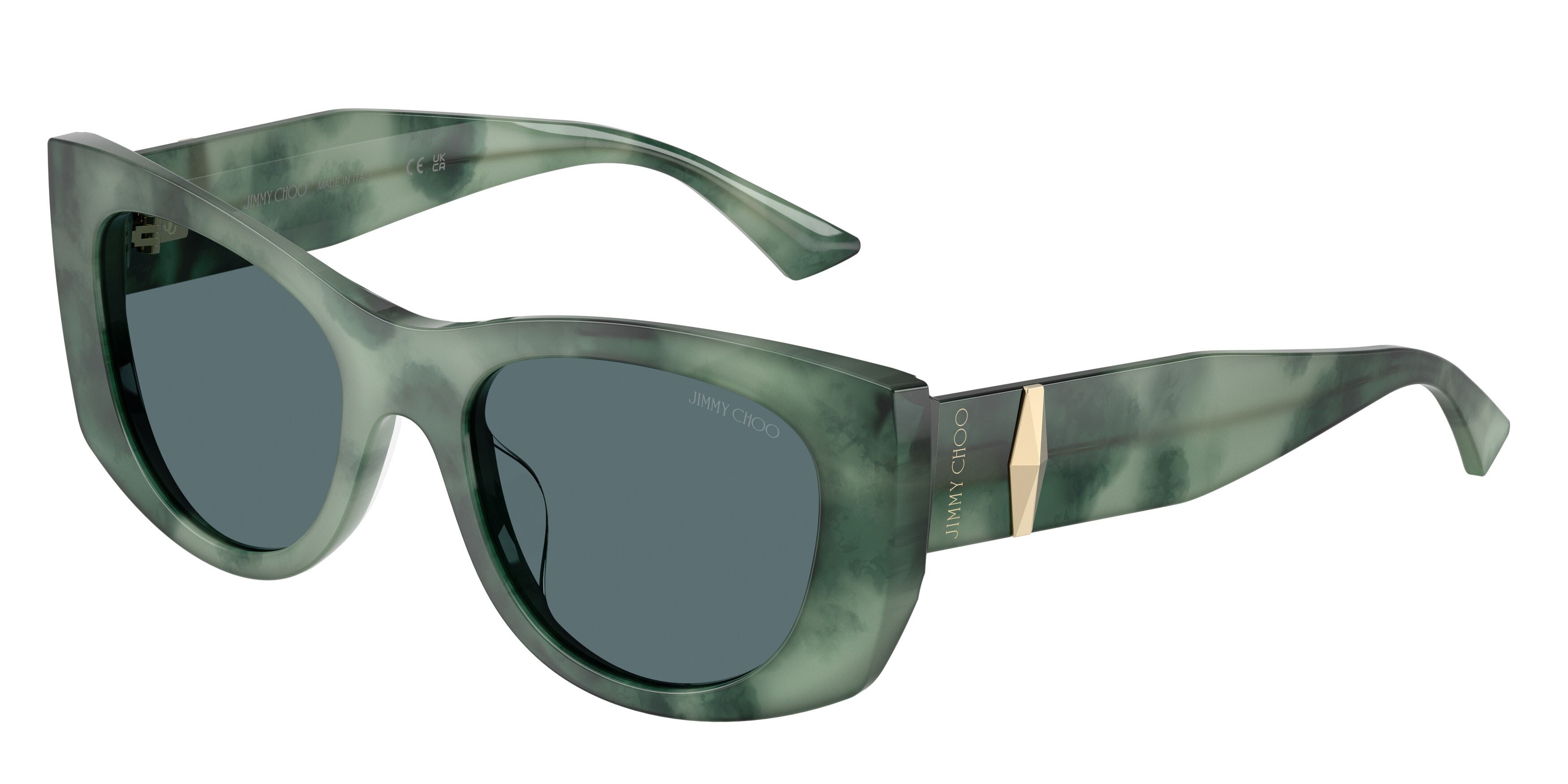 Sunglasses Jimmy Choo JC 5066U (509987) color havana verde shape butterfly lenses grigio scuro