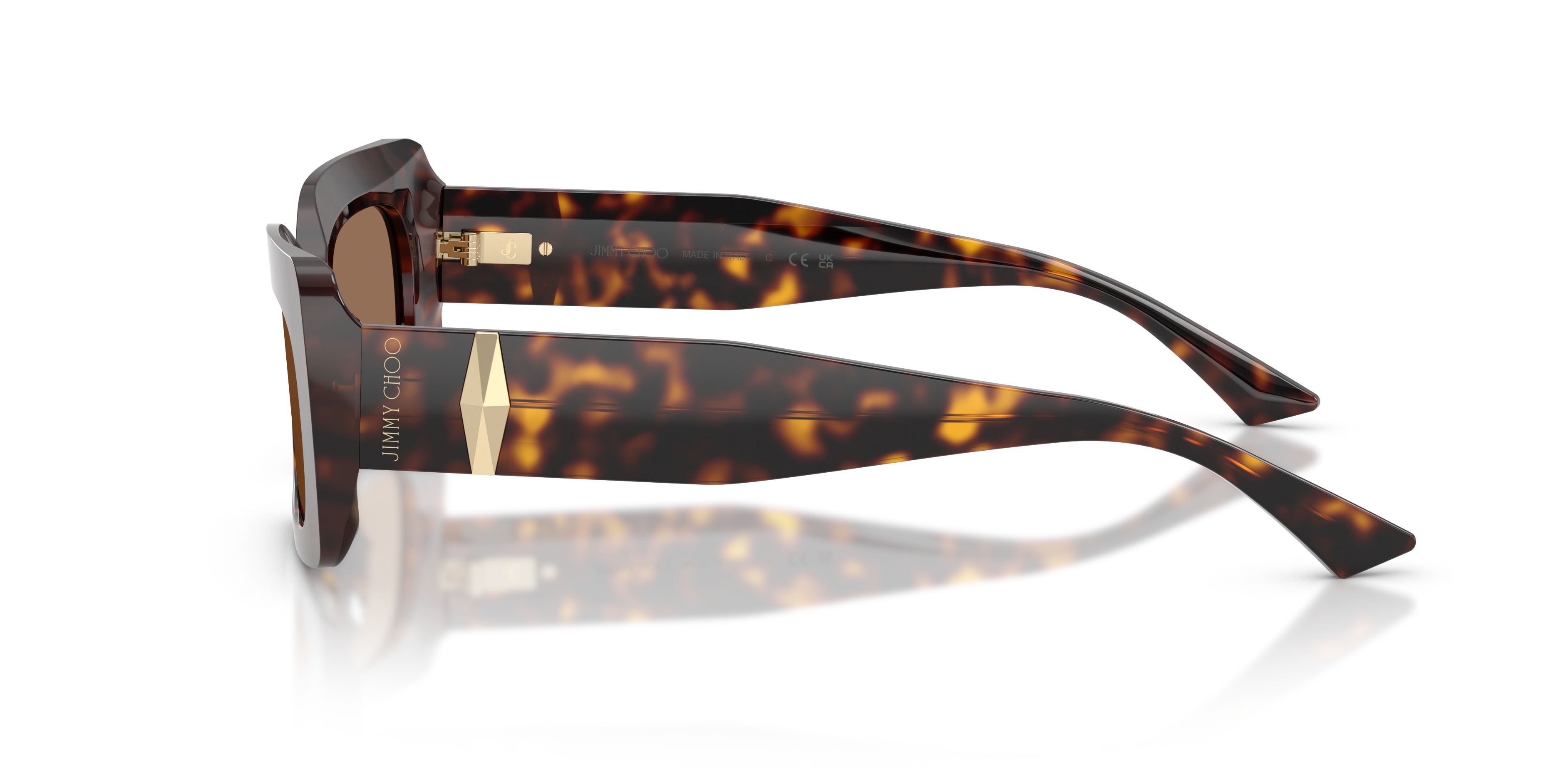 Occhiali da sole Jimmy Choo JC 5067 (500273) colore havana forma rettangolare lenti marrone scuro