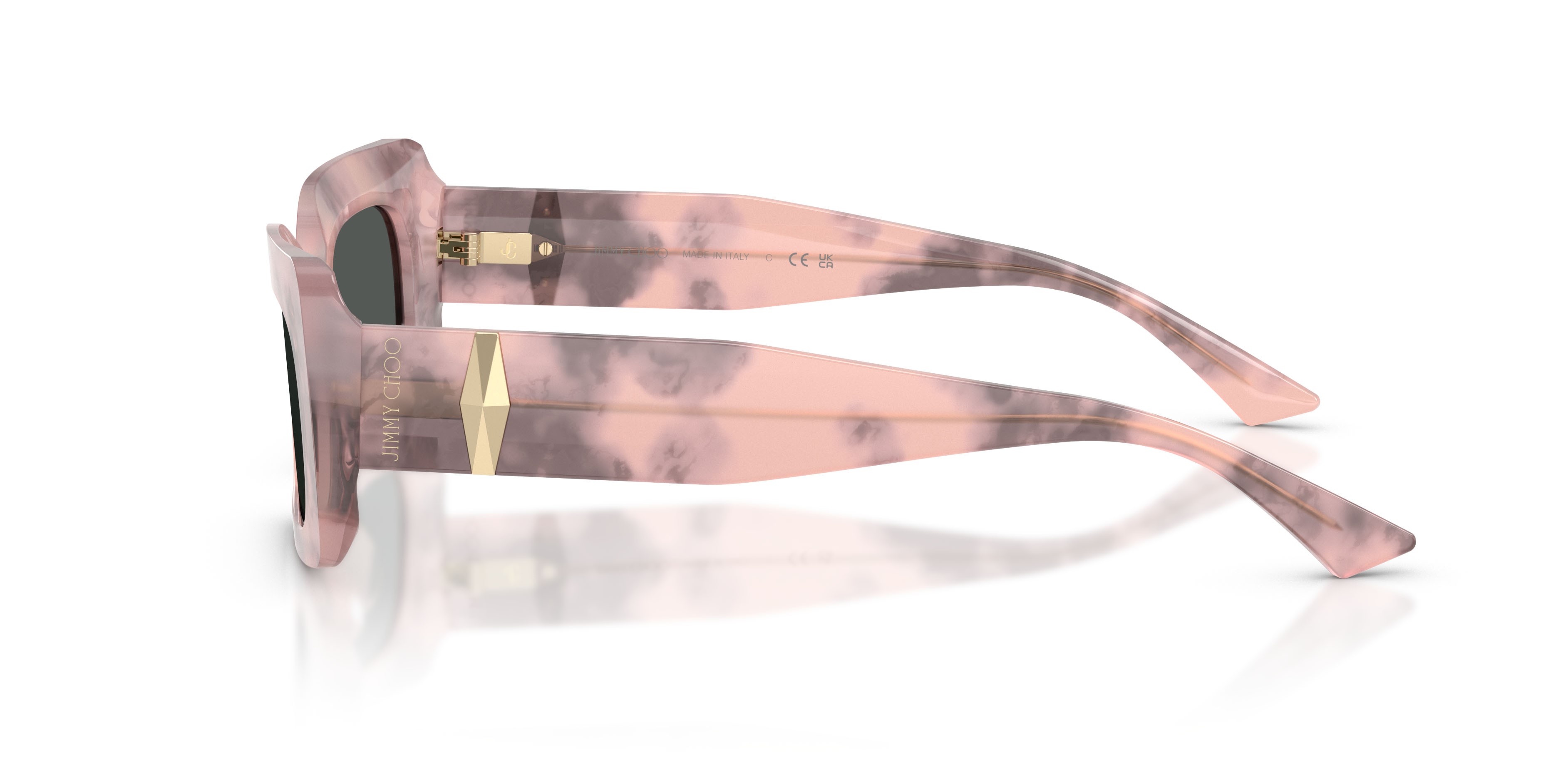 Occhiali da sole Jimmy Choo JC 5067 (509887) colore havana rosa forma rettangolare lenti grigio scuro
