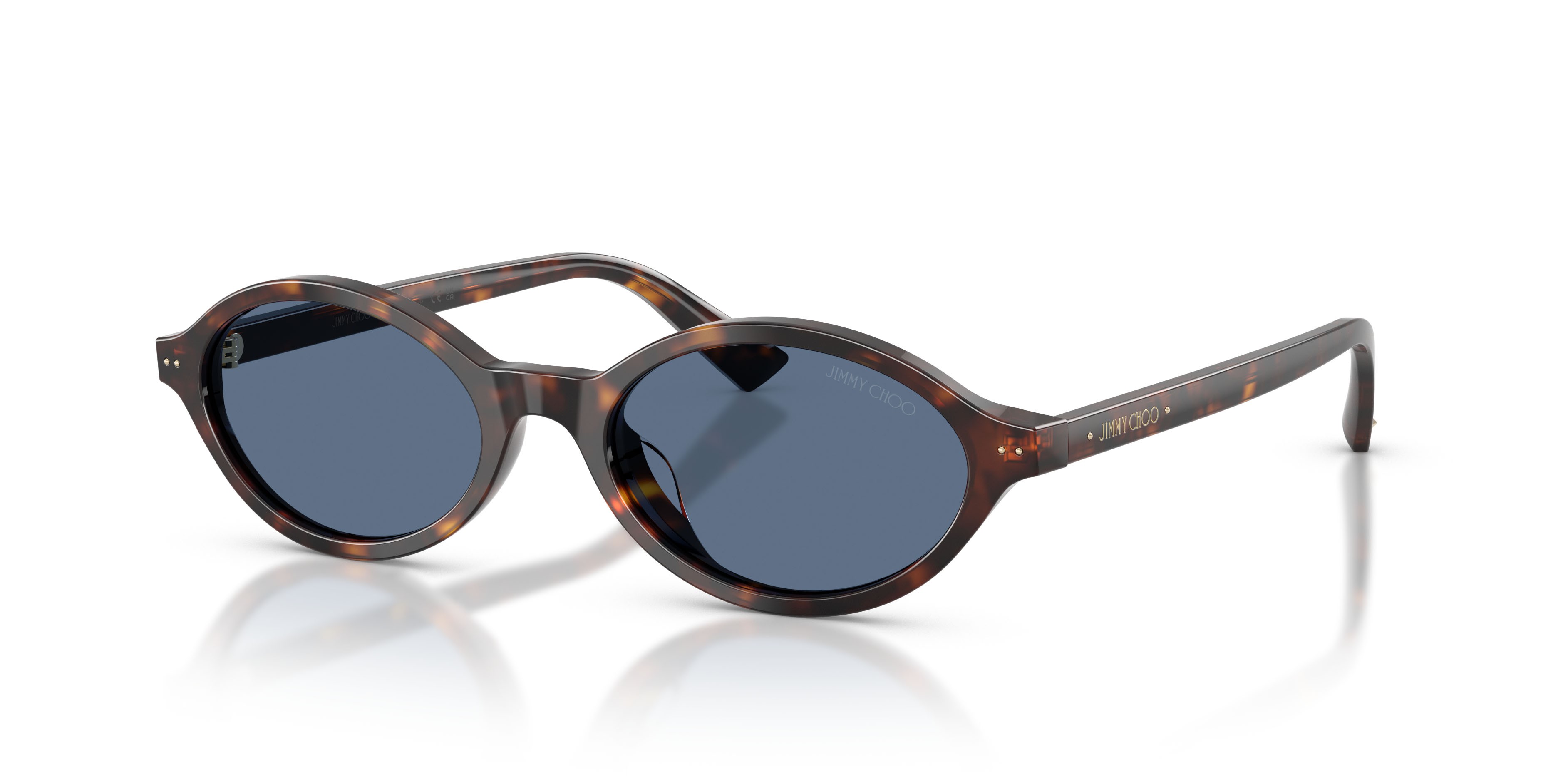 Occhiali da sole Jimmy Choo JC 5068U (500280) colore havana forma ovale lenti blu
