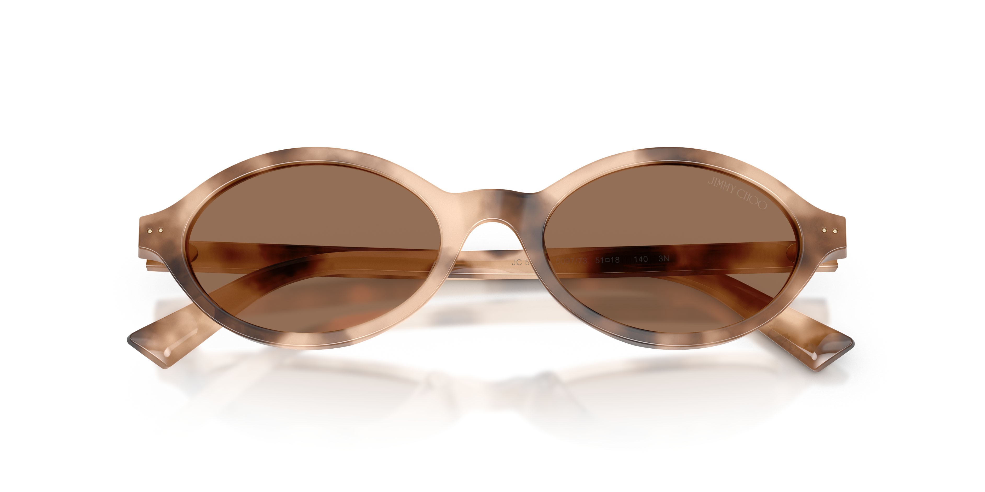 Sunglasses Jimmy Choo JC 5068U (509773) color chai havana shape oval lenses marrone scuro