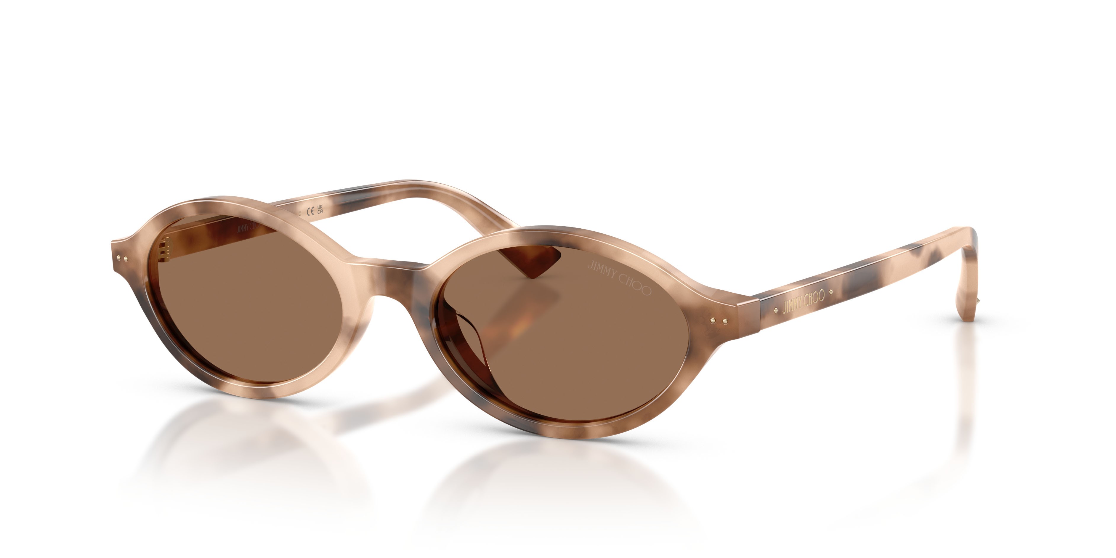 Sunglasses Jimmy Choo JC 5068U (509773) color chai havana shape oval lenses marrone scuro