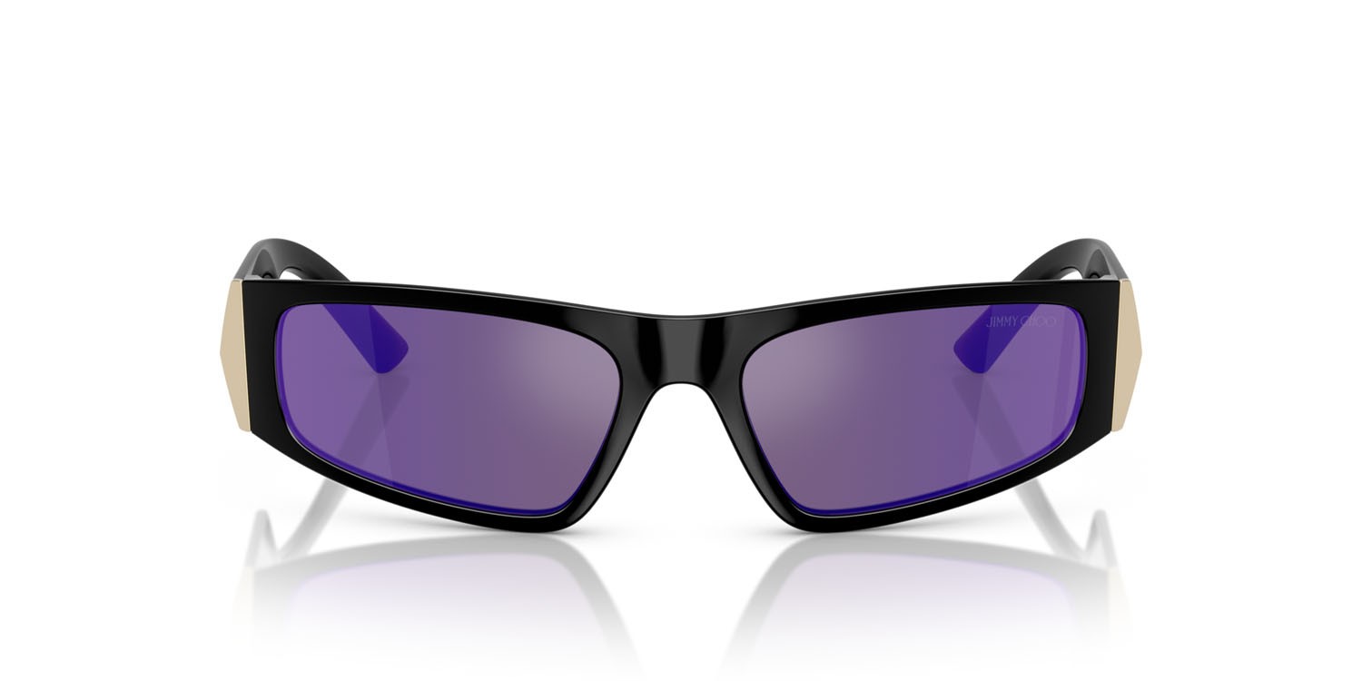 Occhiali da sole Jimmy Choo JC 6001U (50592S) colore nero forma ovale lenti violetto specchiato violetto