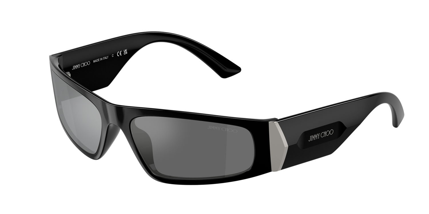 Occhiali da sole Jimmy Choo JC 6001U (50596G) colore nero forma ovale lenti grigio nero specchiato