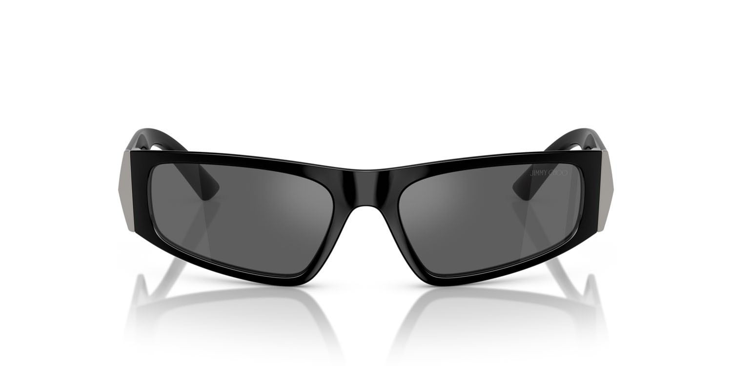 Occhiali da sole Jimmy Choo JC 6001U (50596G) colore nero forma ovale lenti grigio nero specchiato