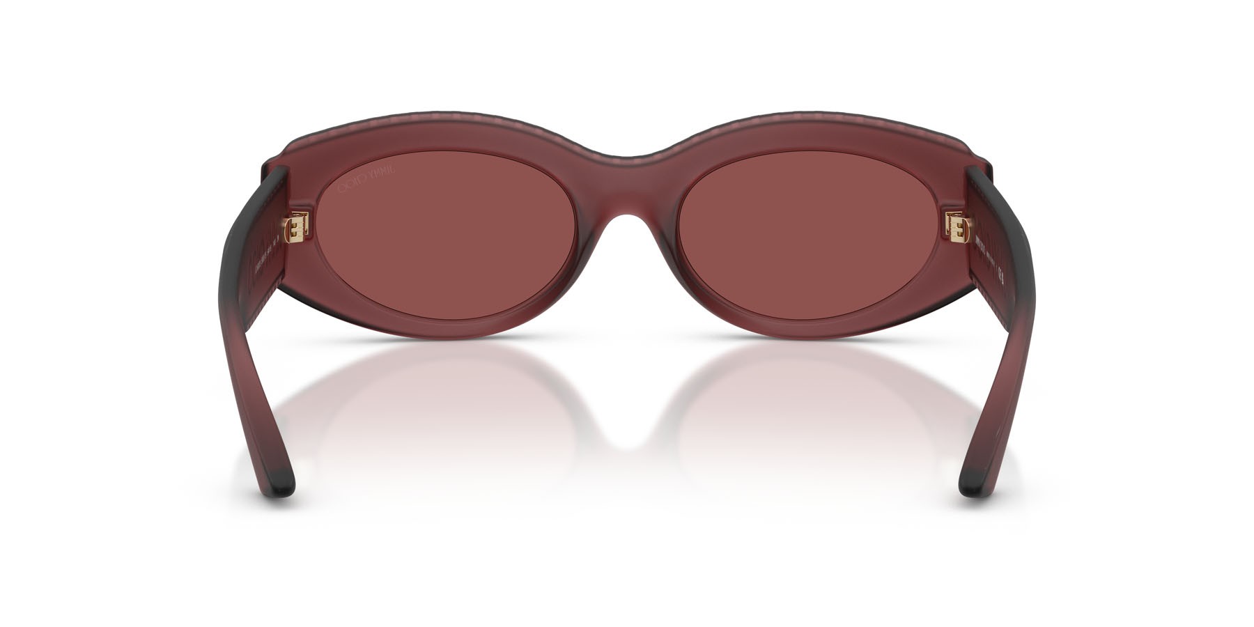 Occhiali da sole Jimmy Choo JC 6002U (509375) colore rosso cranberry trasparente forma ovale lenti violetto scuro