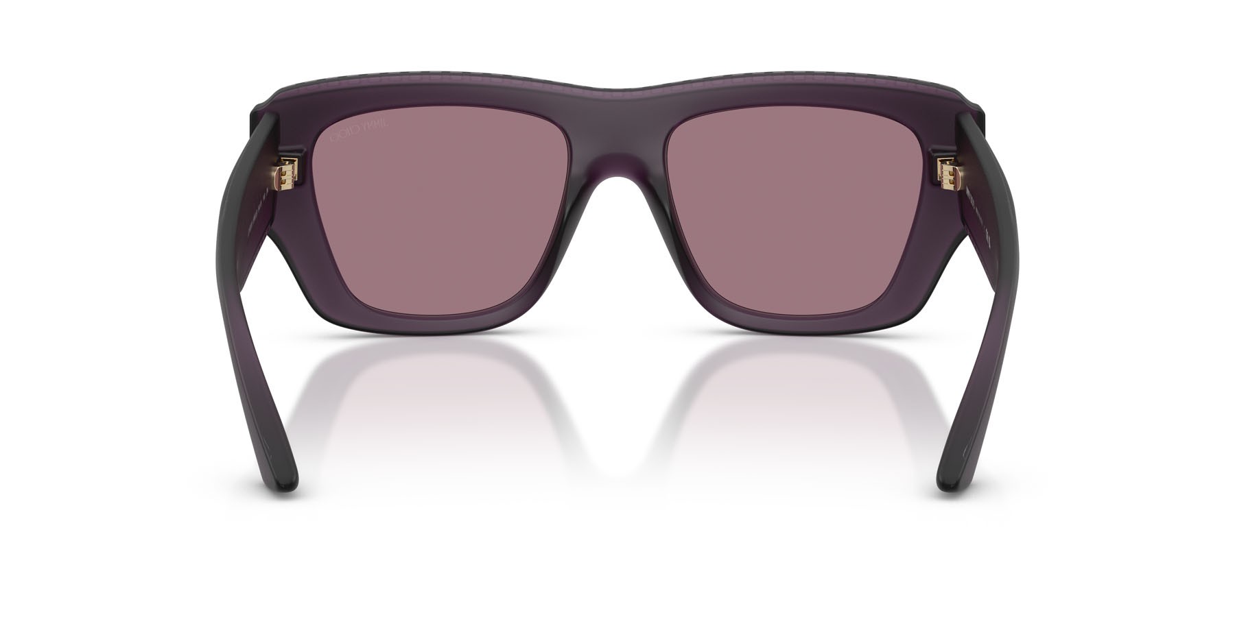 Occhiali da sole Jimmy Choo JC 6003U (5092LB) colore prugna trasparente forma rettangolare lenti violetto specchiato rosa