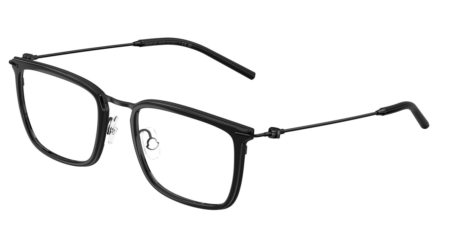 Eyeglasses Moncler ME 1001D (1009) color nero lucido shape square lenses lente demo