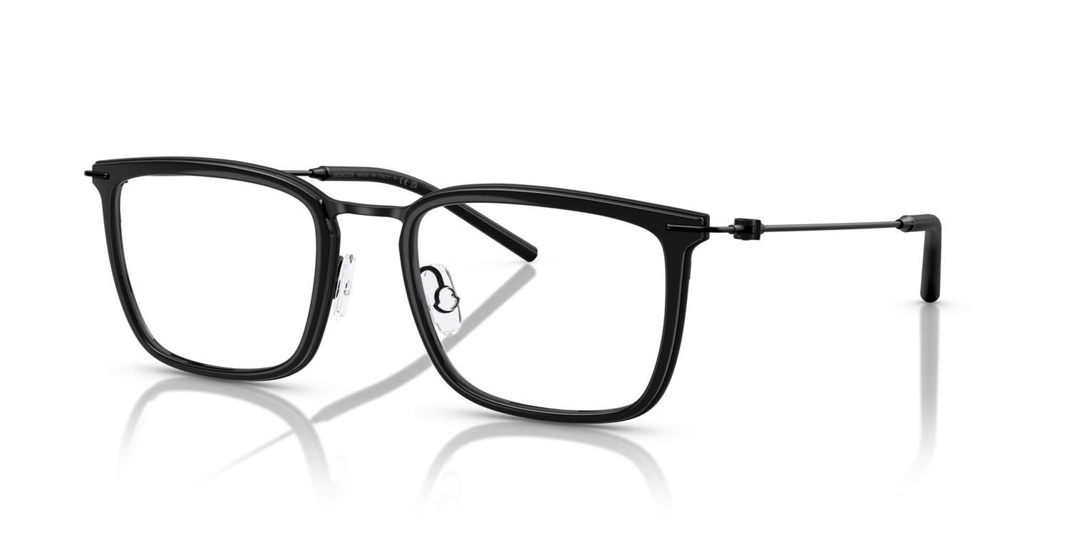 Eyeglasses Moncler ME 1001D (1009) color nero lucido shape square lenses lente demo