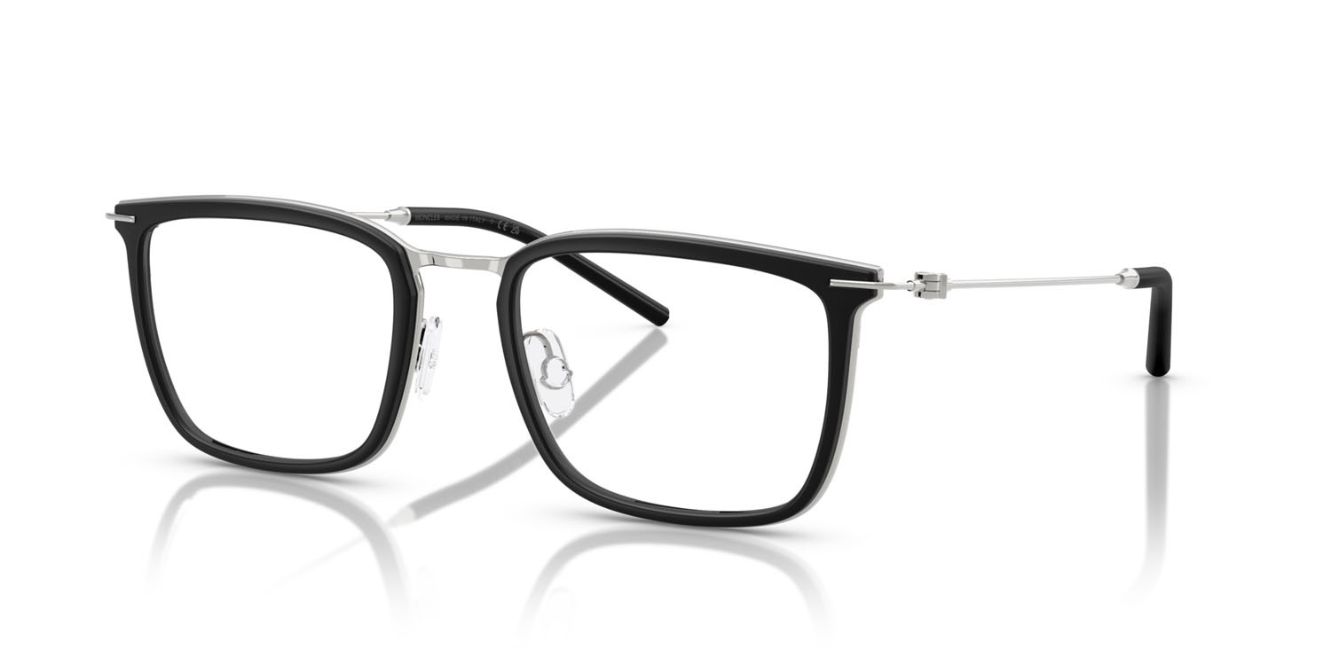 Eyeglasses Moncler ME 1001D (1011) color nero opaco shape square lenses lente demo