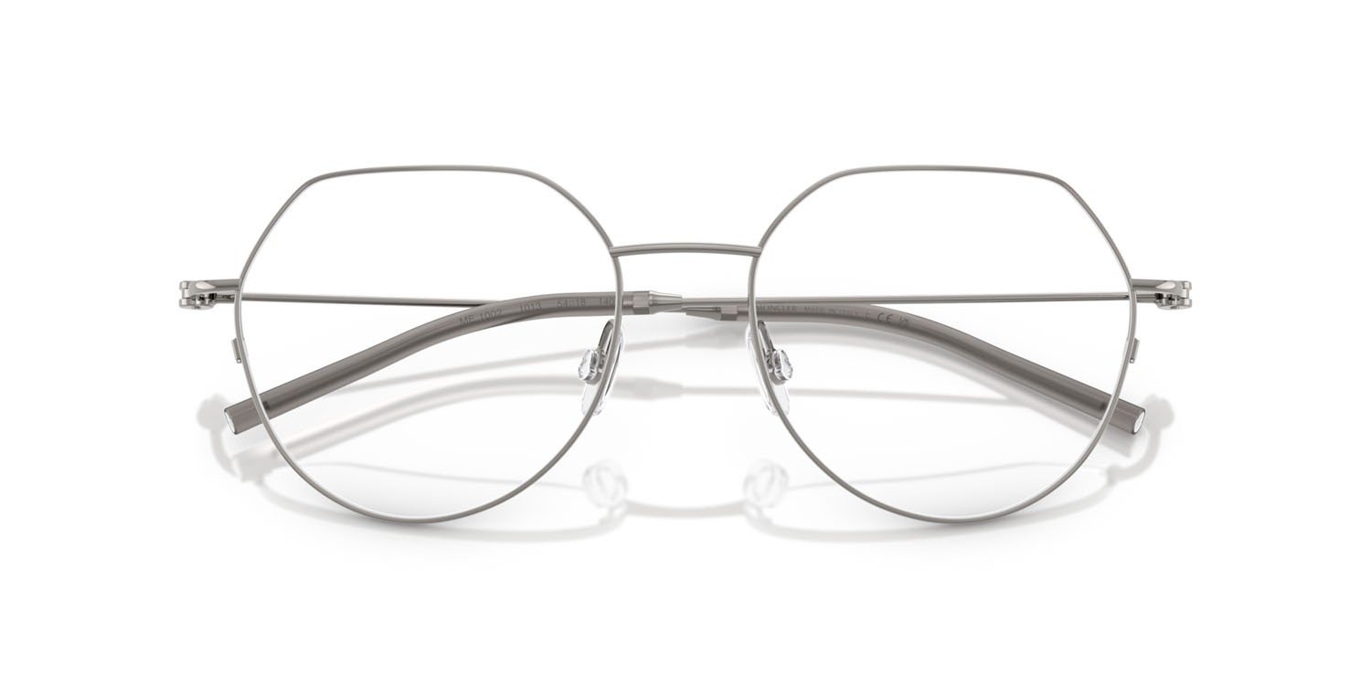 Eyeglasses Moncler ME 1002 (1013) color metallo canna di fucile shape irregular lenses lente demo