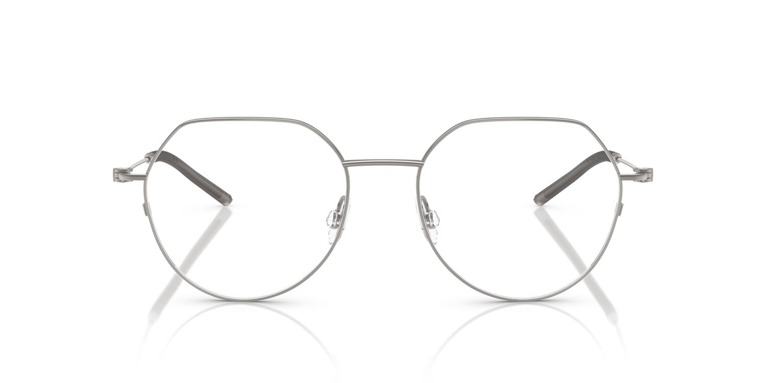 Eyeglasses Moncler ME 1002 (1013) color metallo canna di fucile shape irregular lenses lente demo