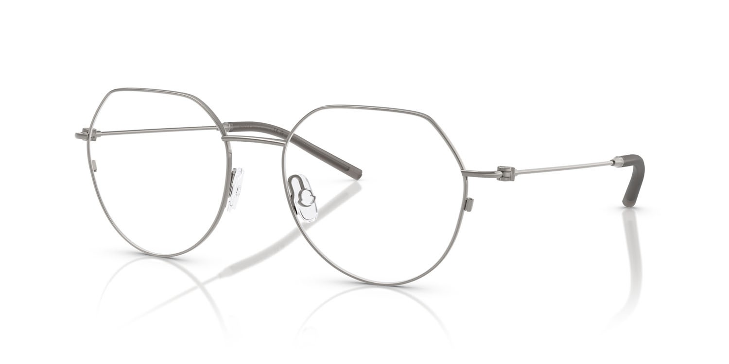 Eyeglasses Moncler ME 1002 (1013) color metallo canna di fucile shape irregular lenses lente demo