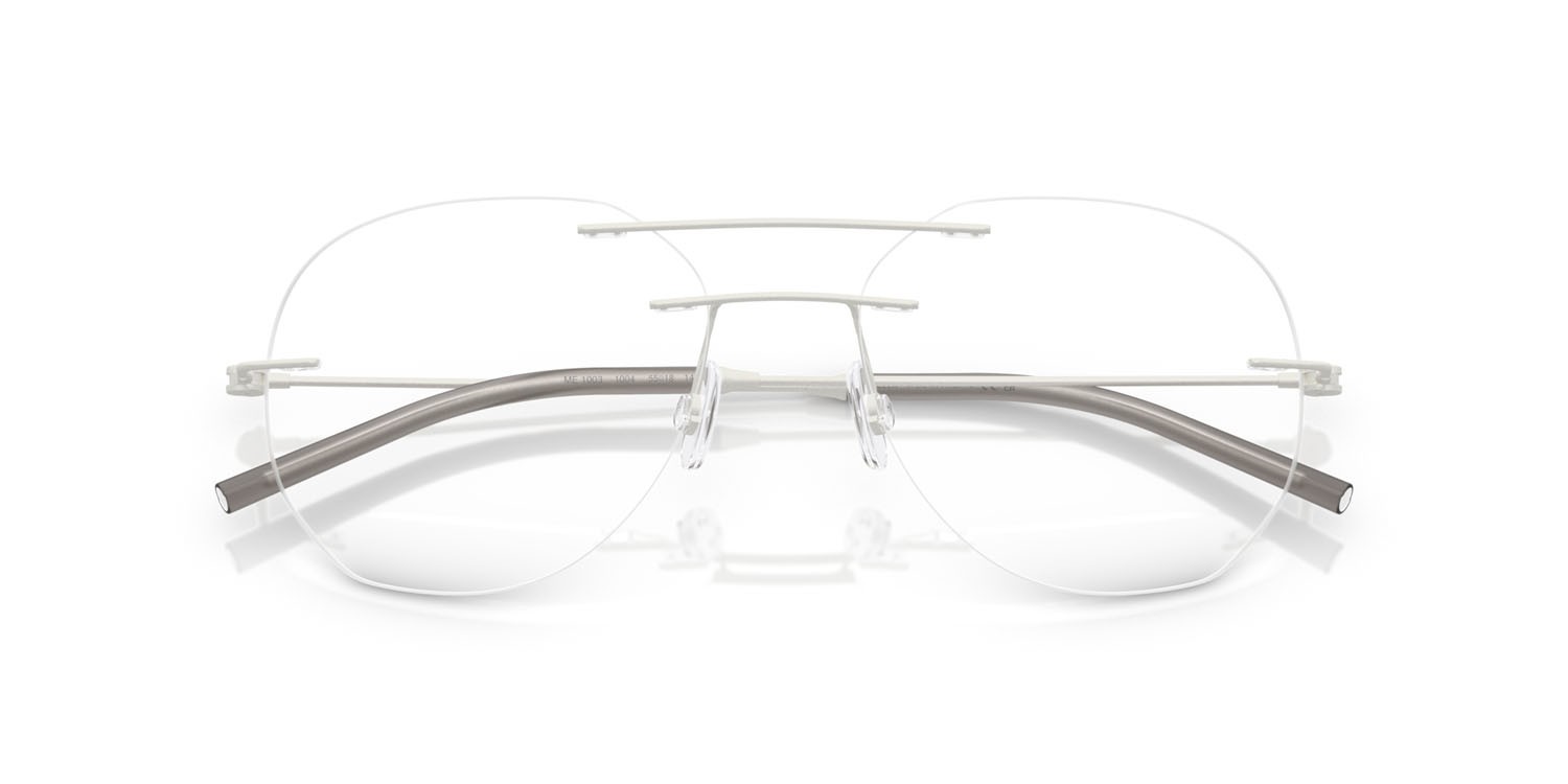Eyeglasses Moncler ME 1003 (1004) color argento opaco shape irregular lenses lente demo