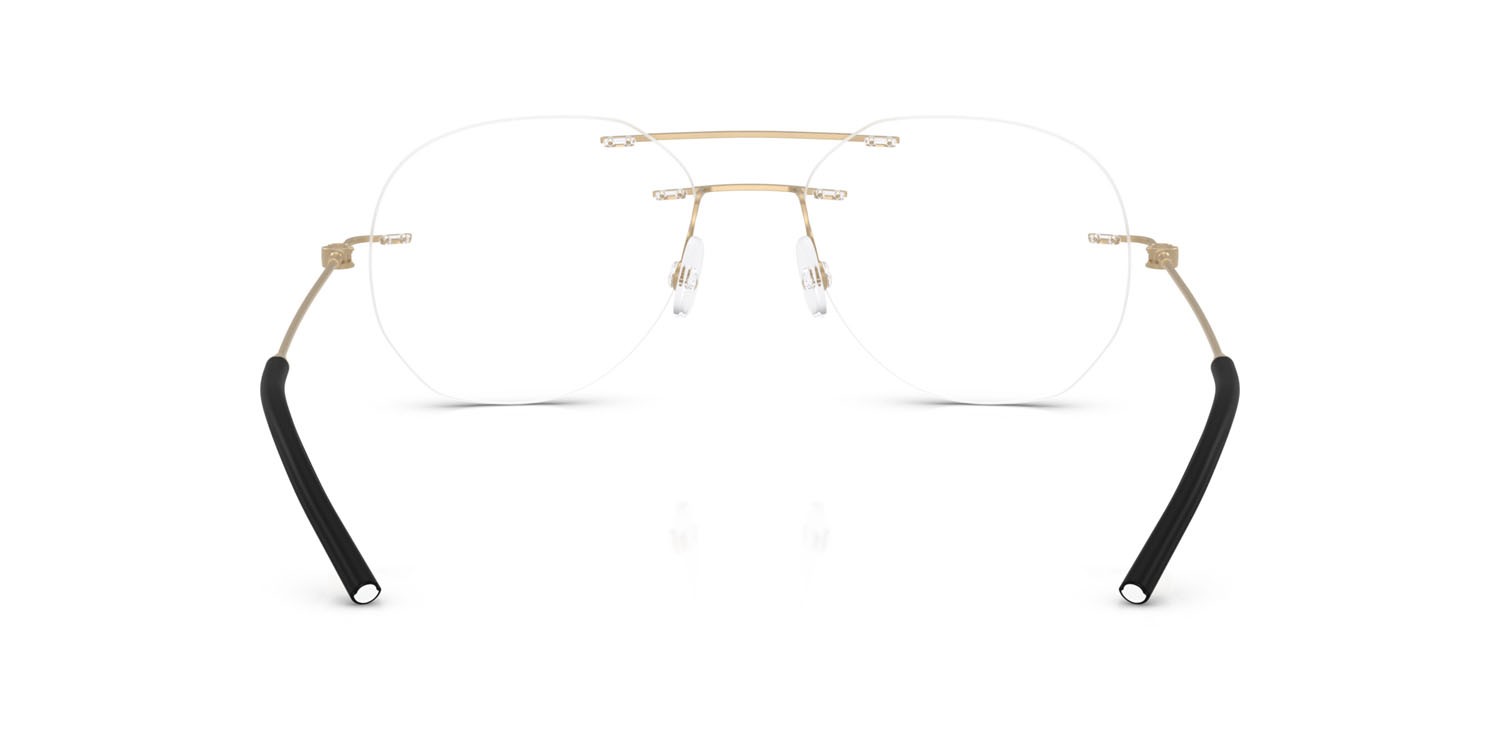 Eyeglasses Moncler ME 1003 (1006) color oro opaco shape irregular lenses lente demo