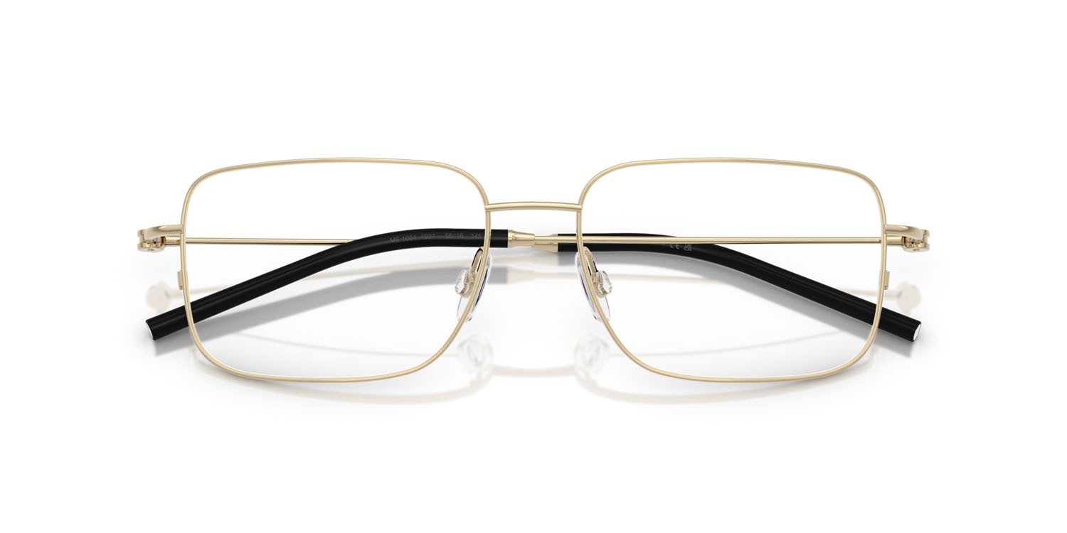 Eyeglasses Moncler ME 1004 (1007) color oro pallido shape irregular lenses lente demo