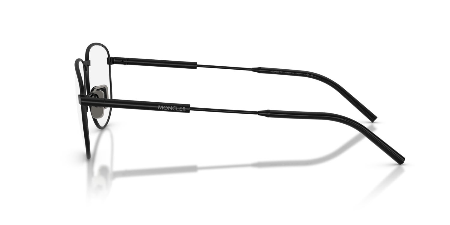 Eyeglasses Moncler ME 1005 (1001) color nero opaco shape oval lenses lente demo